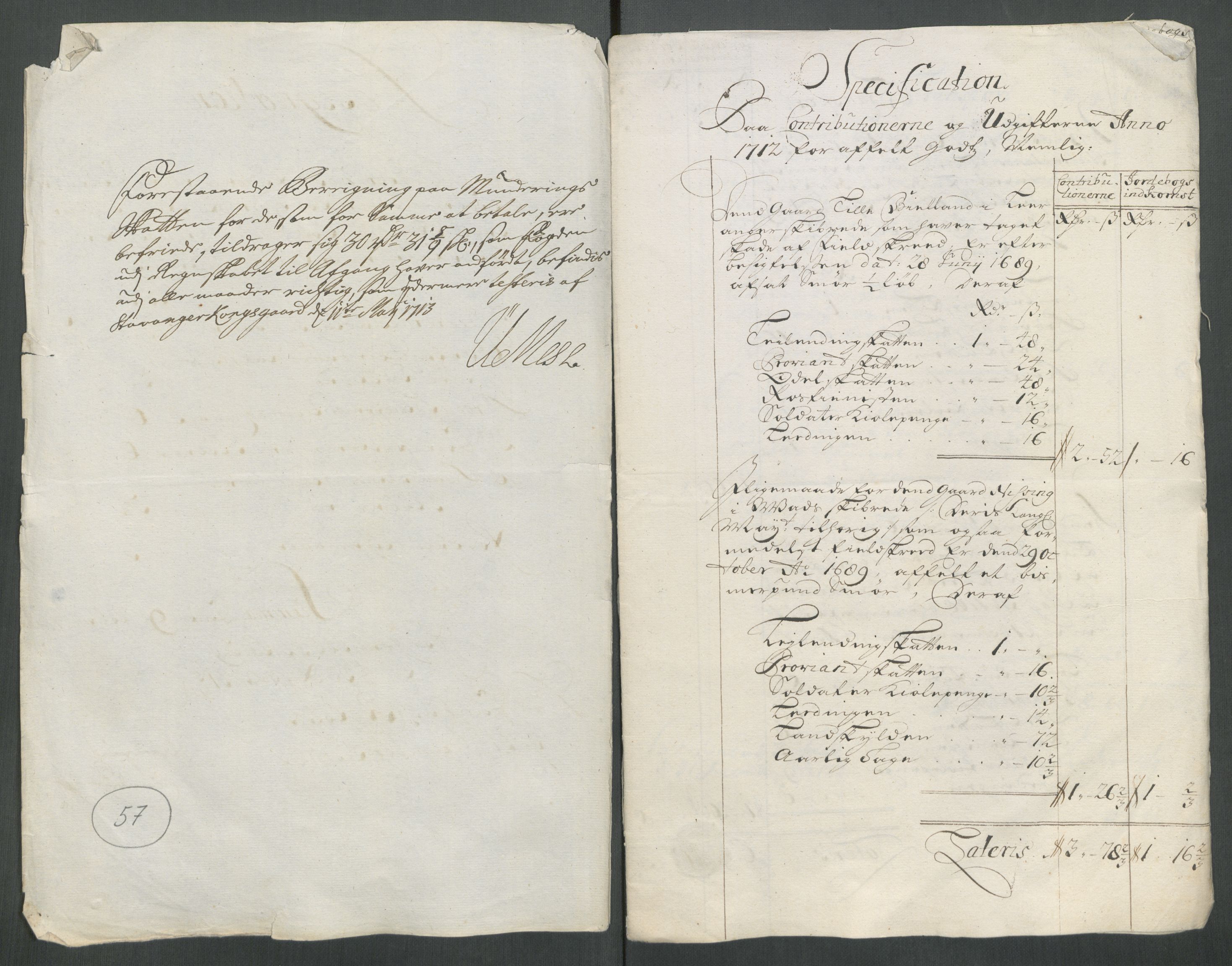 Rentekammeret inntil 1814, Reviderte regnskaper, Fogderegnskap, AV/RA-EA-4092/R47/L2865: Fogderegnskap Ryfylke, 1712, p. 309