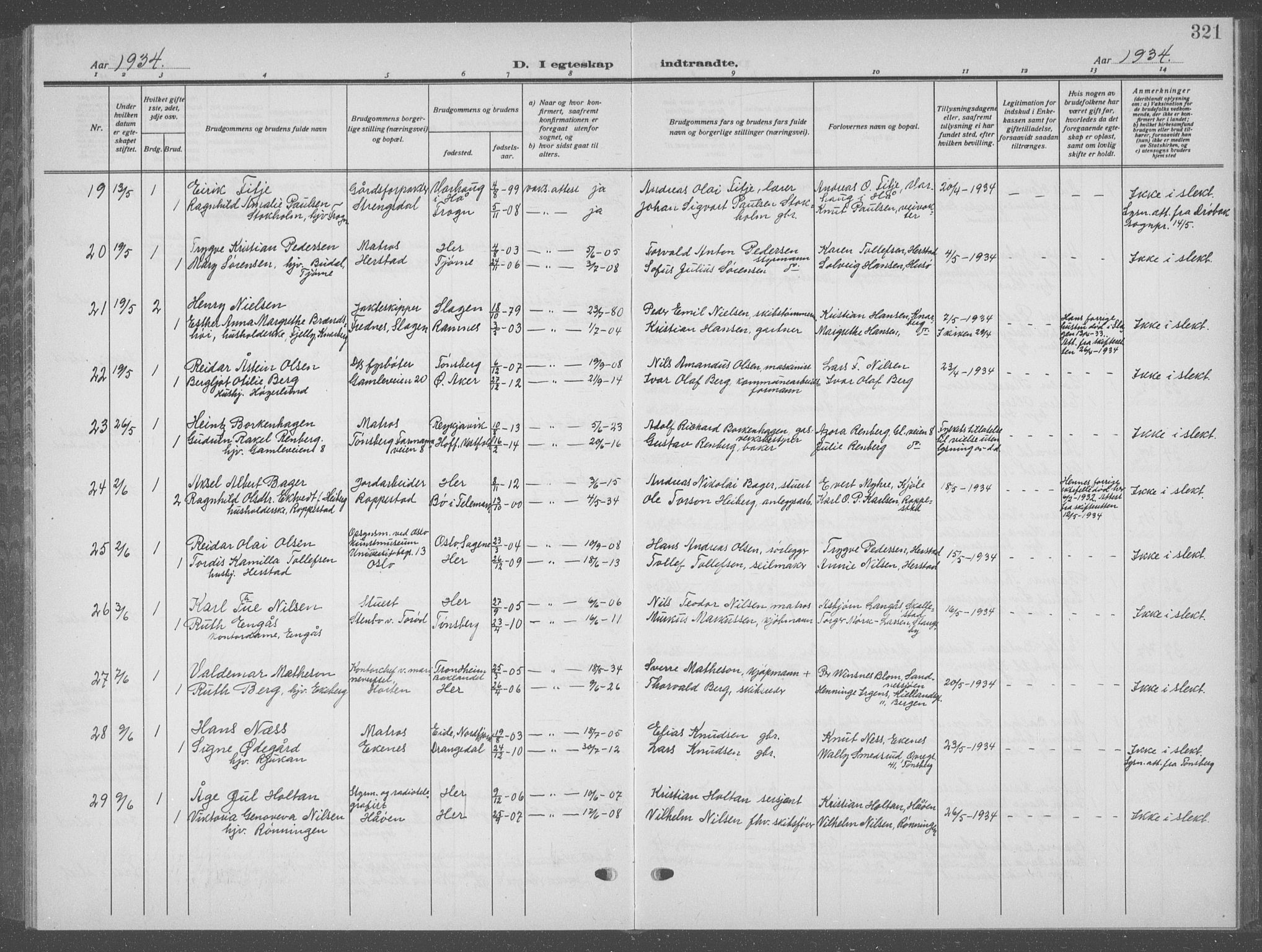 Nøtterøy kirkebøker, AV/SAKO-A-354/G/Ga/L0006: Parish register (copy) no. I 6, 1925-1939, p. 321