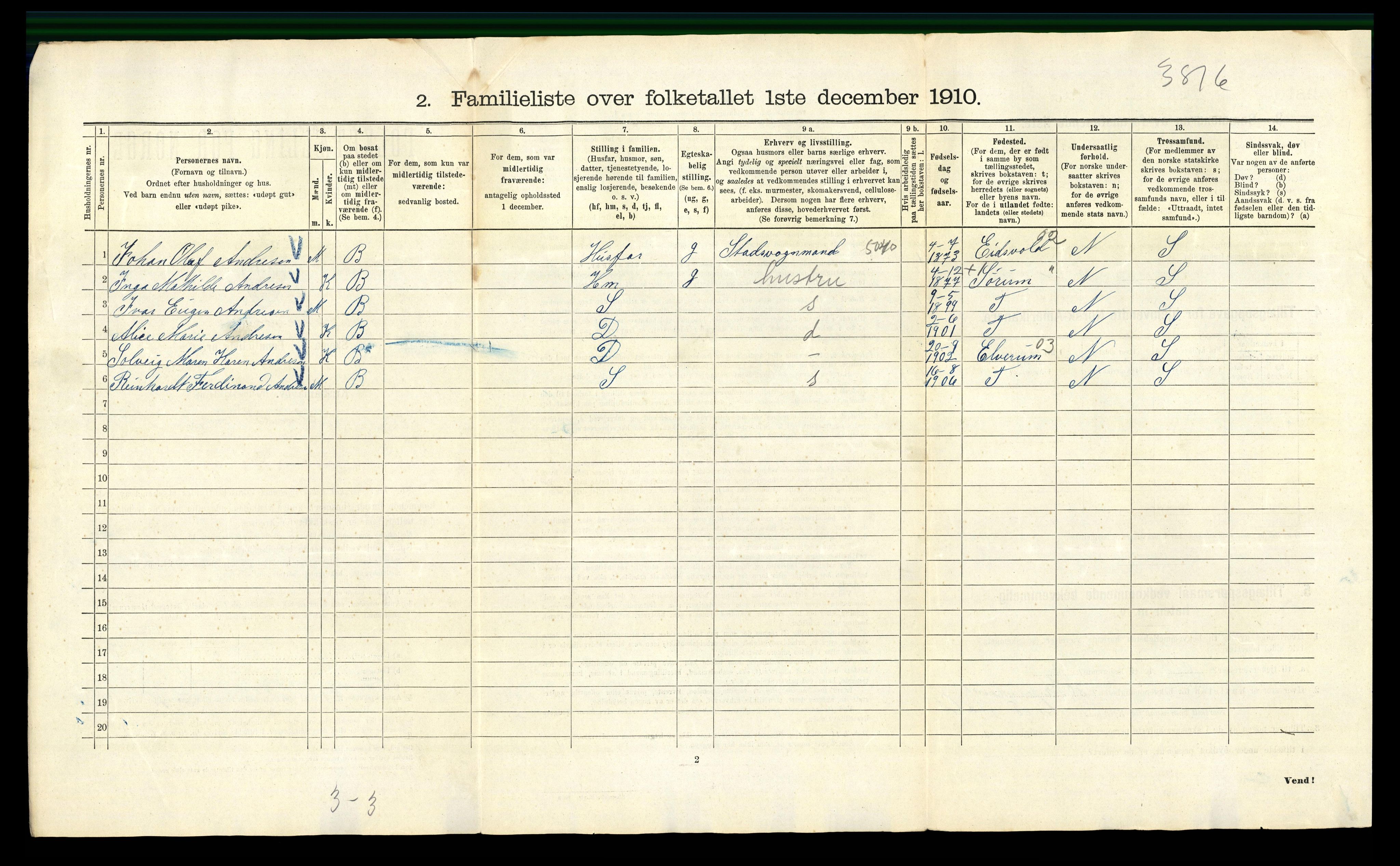 RA, 1910 census for Kristiania, 1910, p. 111138