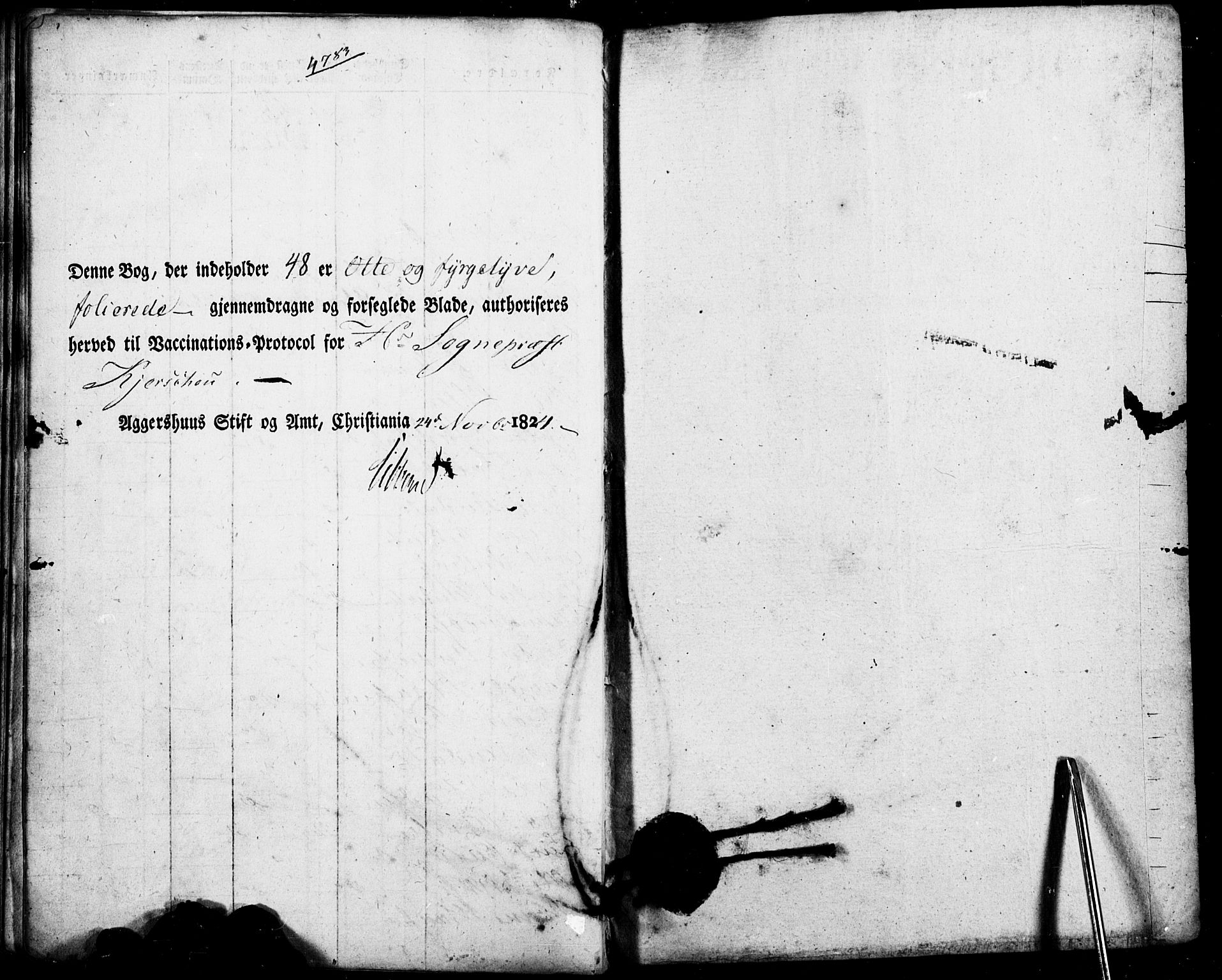 Aker prestekontor kirkebøker, SAO/A-10861/F/L0022: Vaccination register no. 22, 1825-1828