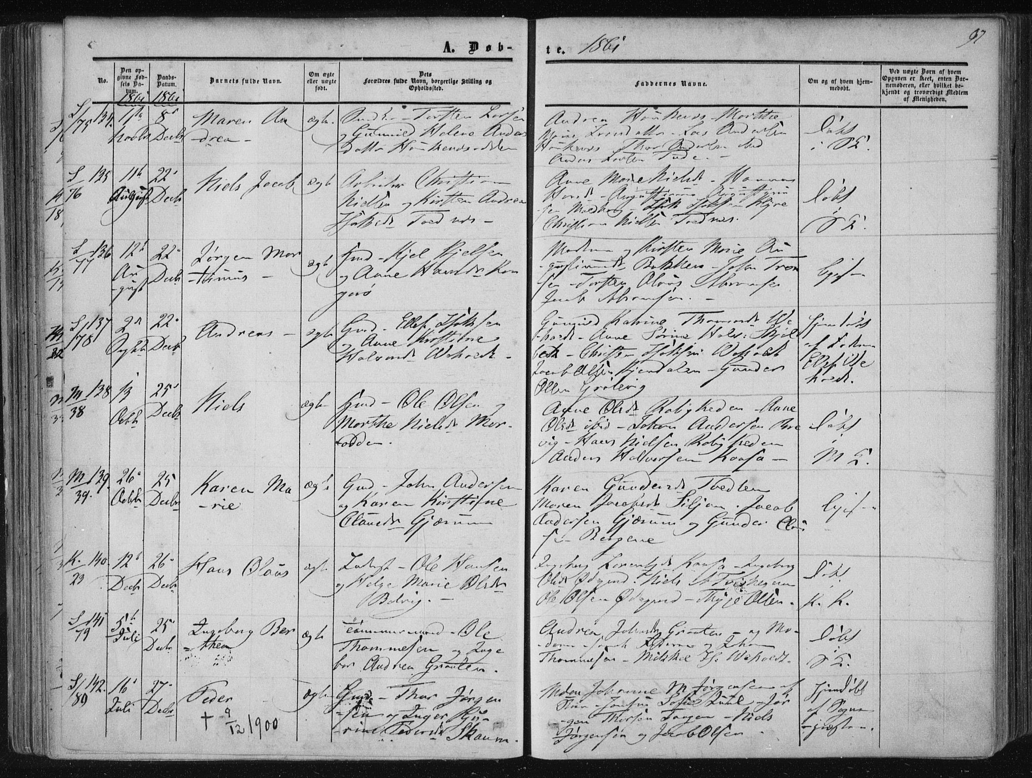 Solum kirkebøker, AV/SAKO-A-306/F/Fa/L0007: Parish register (official) no. I 7, 1856-1864, p. 97