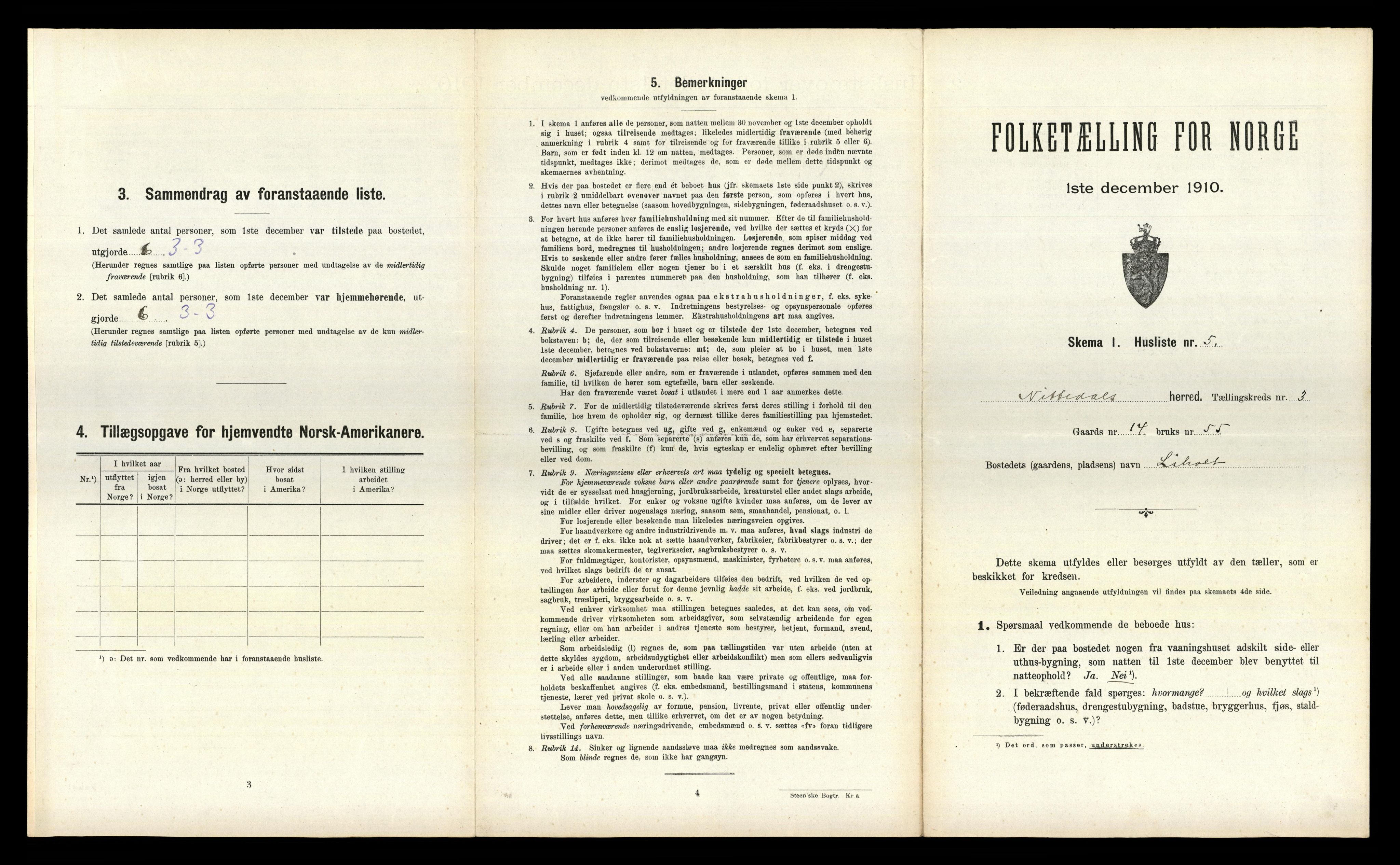 RA, 1910 census for Nittedal, 1910, p. 449