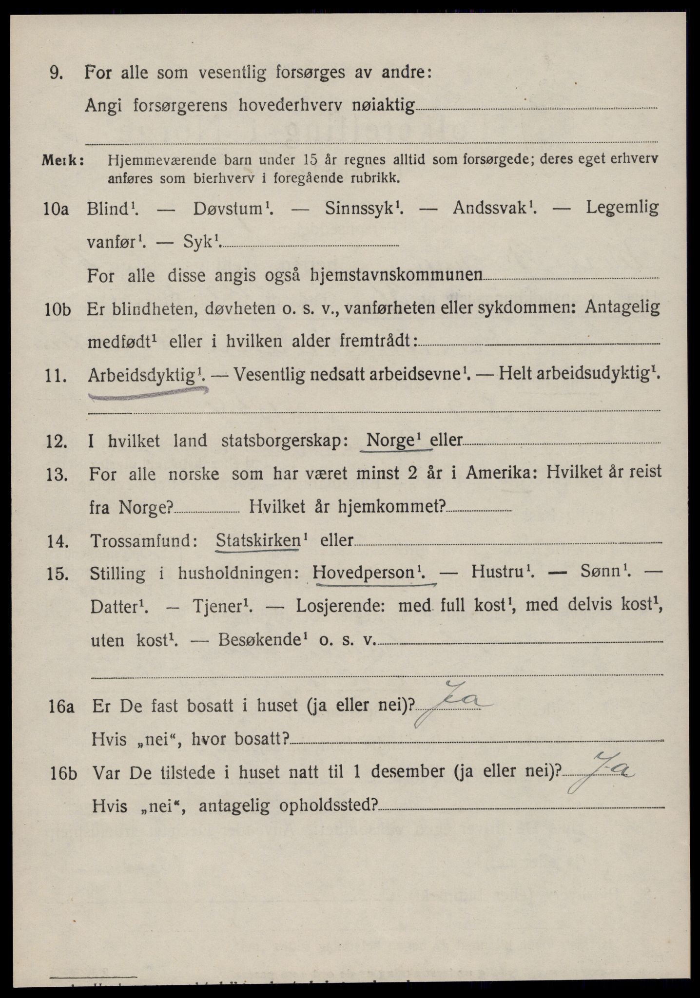 SAT, 1920 census for Borgund, 1920, p. 17323