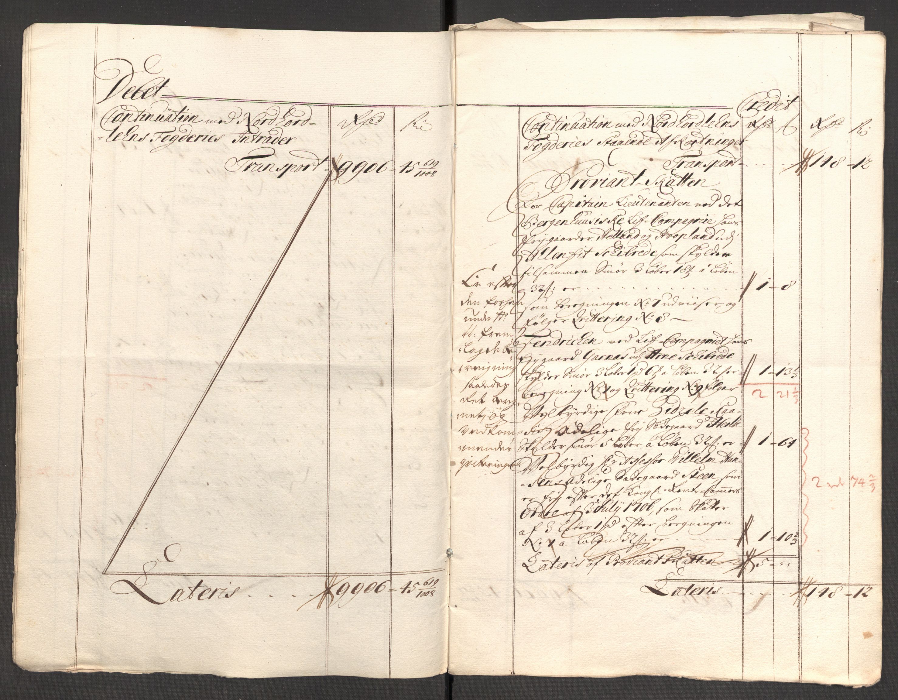 Rentekammeret inntil 1814, Reviderte regnskaper, Fogderegnskap, RA/EA-4092/R51/L3188: Fogderegnskap Nordhordland og Voss, 1706-1707, p. 79