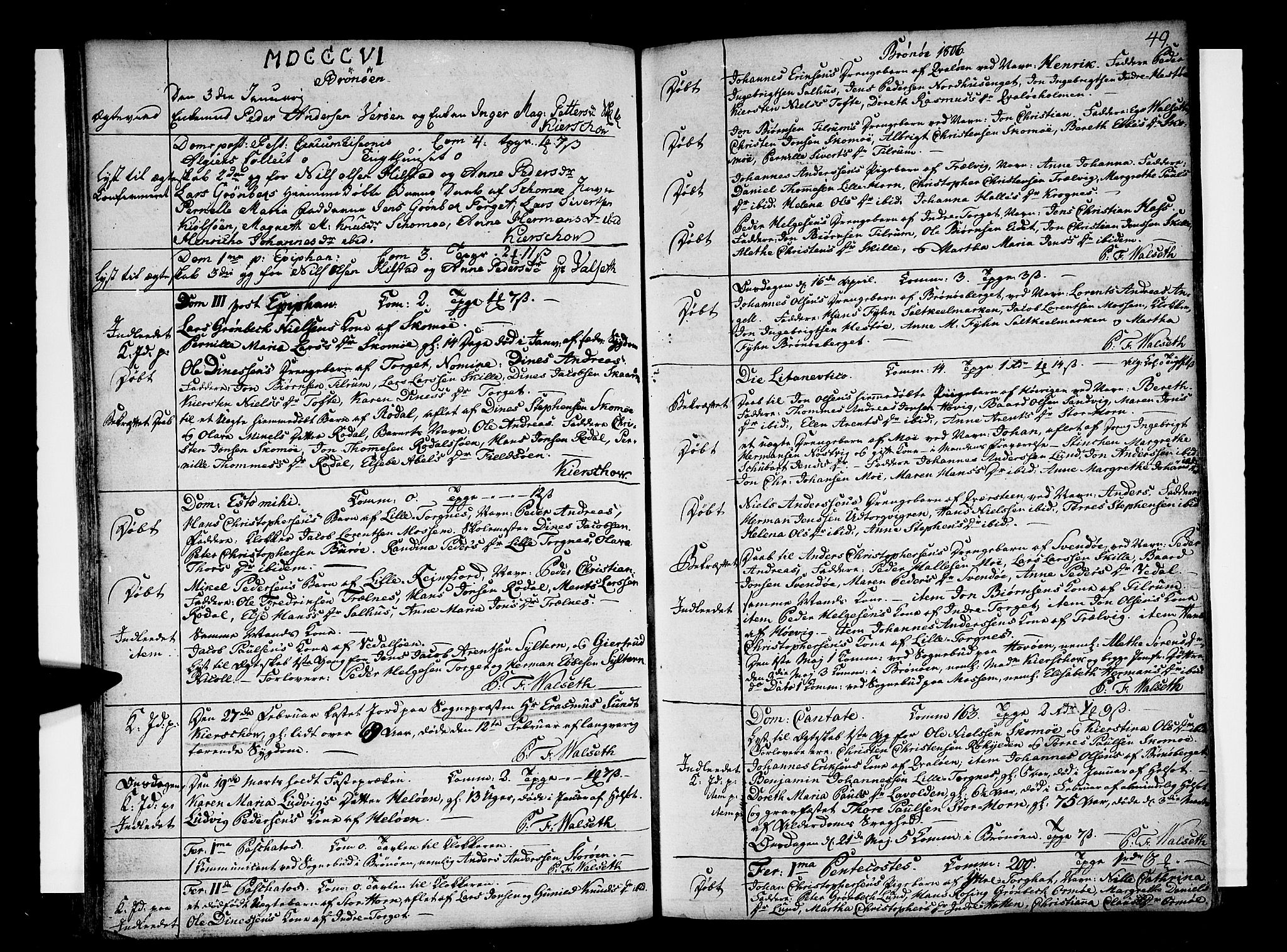 Ministerialprotokoller, klokkerbøker og fødselsregistre - Nordland, SAT/A-1459/813/L0196: Parish register (official) no. 813A06, 1804-1819, p. 49