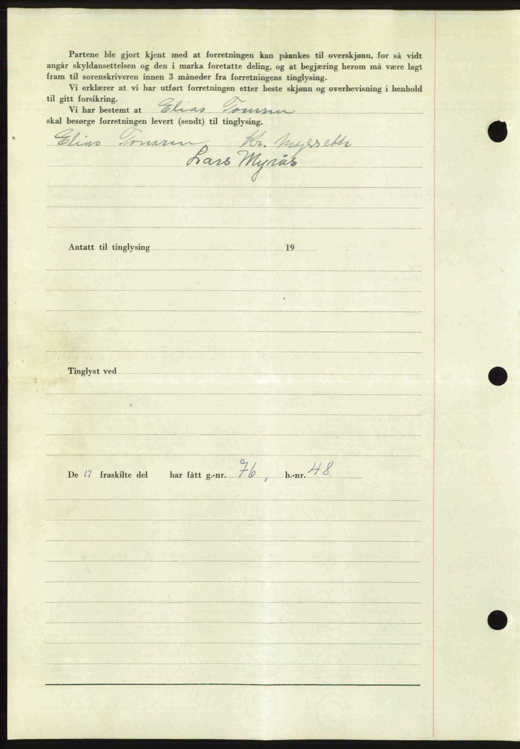 Romsdal sorenskriveri, AV/SAT-A-4149/1/2/2C: Mortgage book no. A29, 1949-1949, Diary no: : 1348/1949