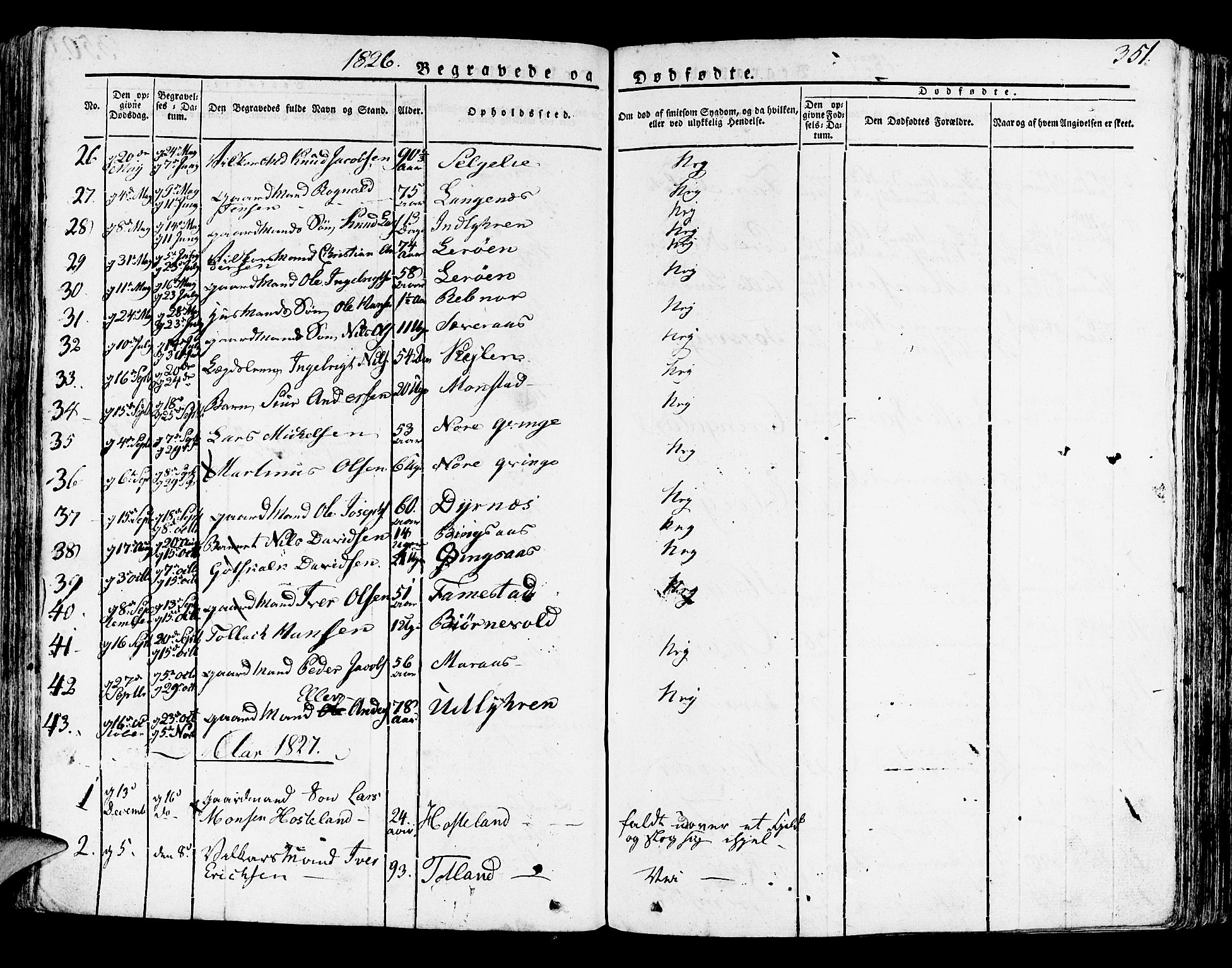 Lindås Sokneprestembete, SAB/A-76701/H/Haa: Parish register (official) no. A 8, 1823-1836, p. 351