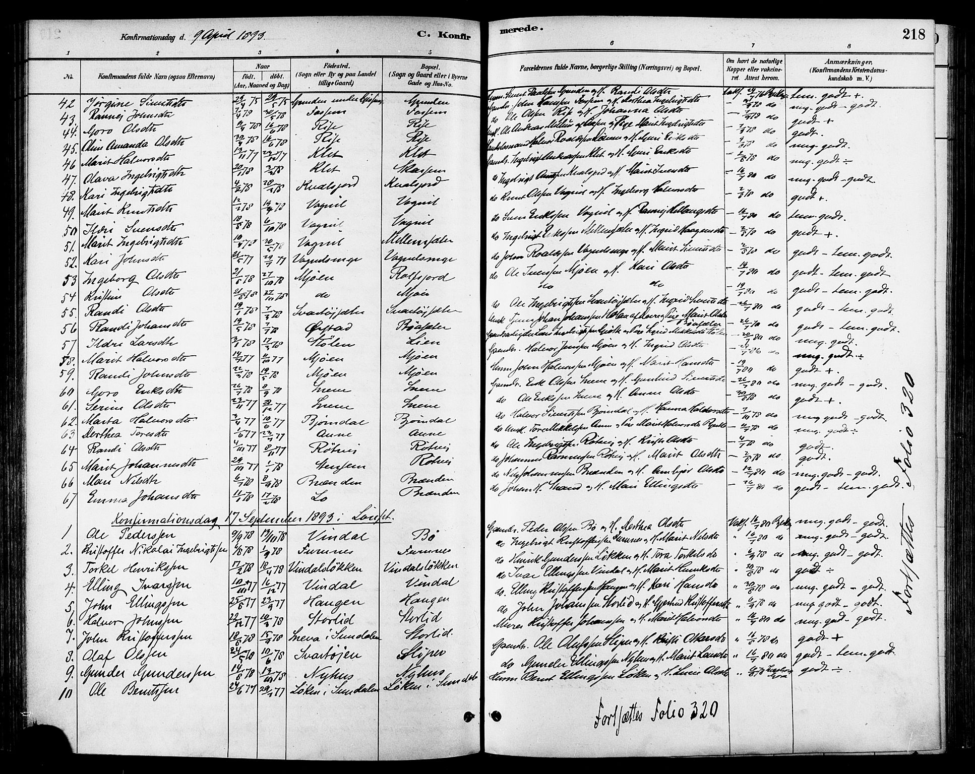 Ministerialprotokoller, klokkerbøker og fødselsregistre - Sør-Trøndelag, SAT/A-1456/678/L0901: Parish register (official) no. 678A10, 1881-1894, p. 218