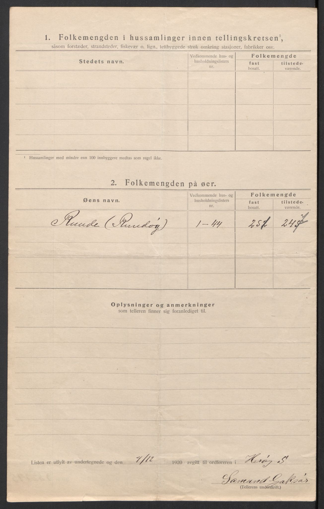 SAT, 1920 census for Herøy (MR), 1920, p. 14