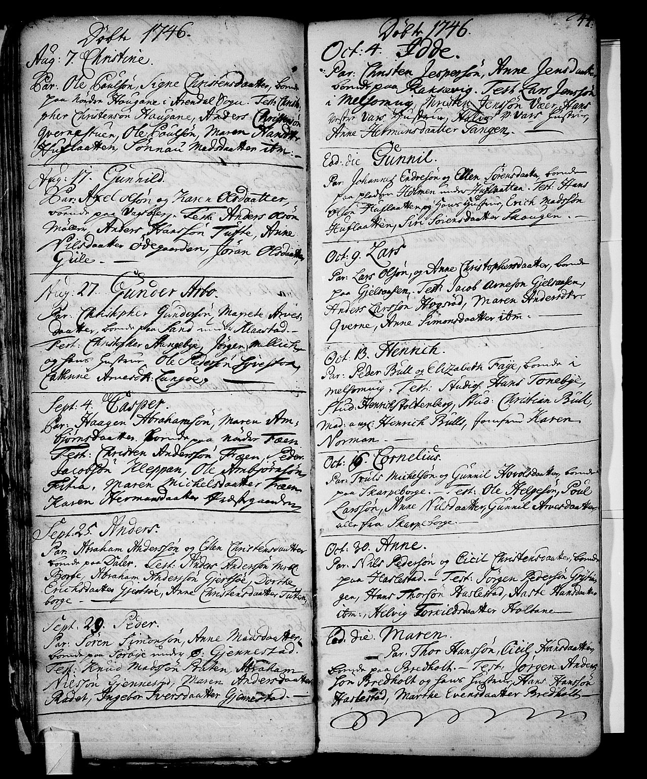 Stokke kirkebøker, AV/SAKO-A-320/F/Fa/L0002: Parish register (official) no. I 2, 1732-1770, p. 44