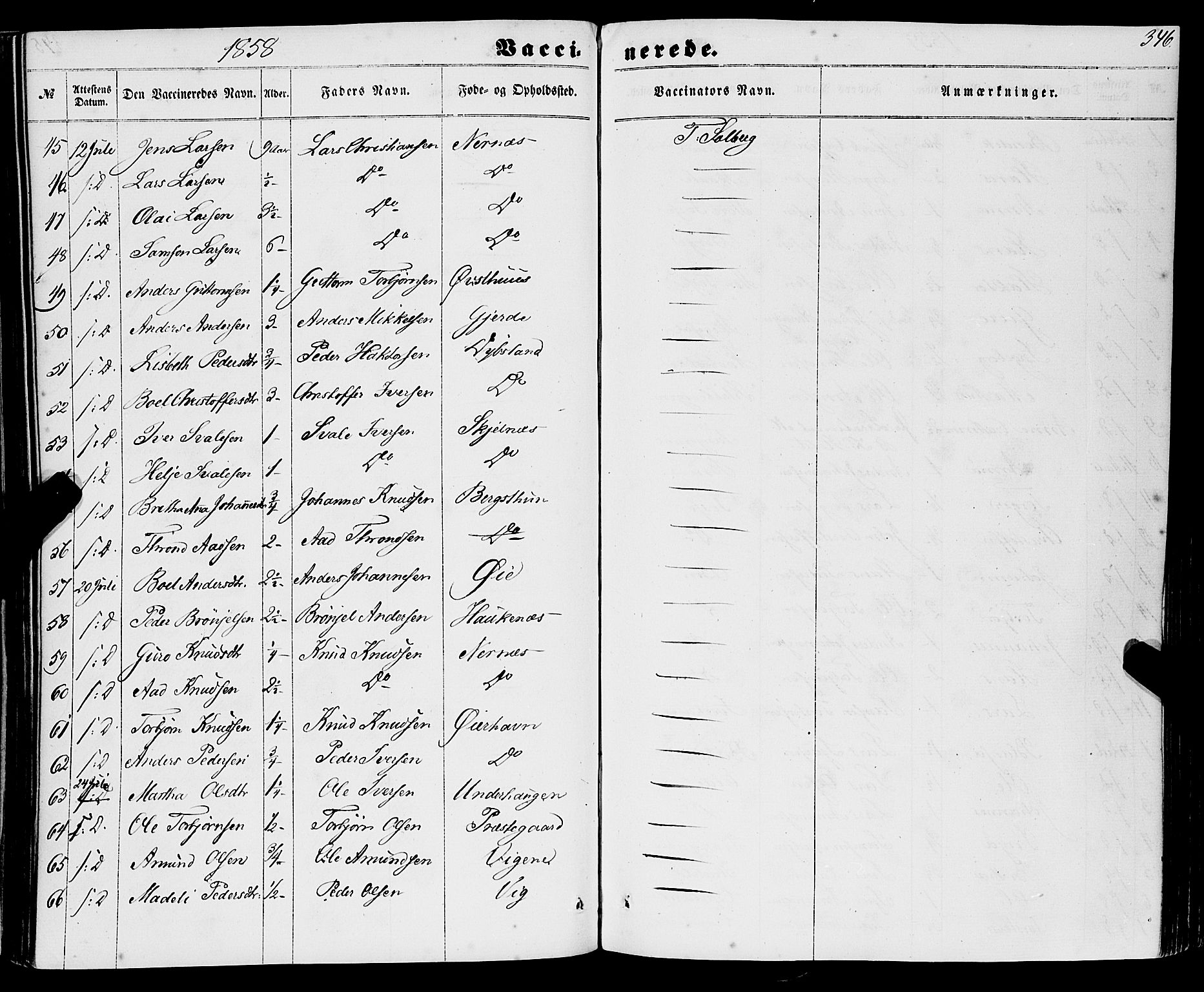 Strandebarm sokneprestembete, AV/SAB-A-78401/H/Haa: Parish register (official) no. A 8, 1858-1872, p. 346