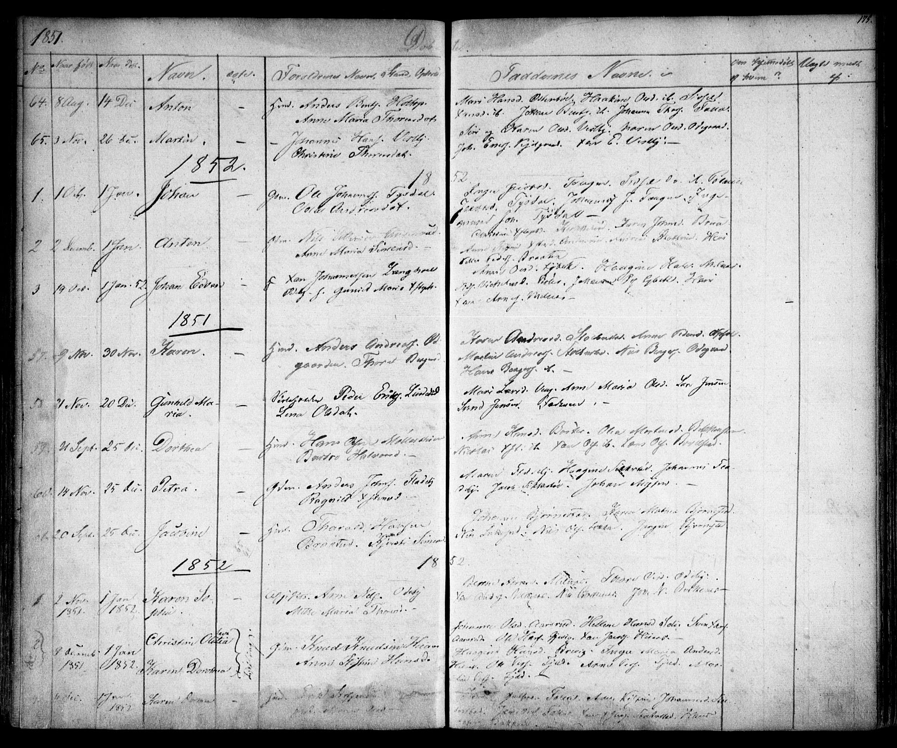 Enebakk prestekontor Kirkebøker, AV/SAO-A-10171c/F/Fa/L0009: Parish register (official) no. I 9, 1832-1861, p. 175