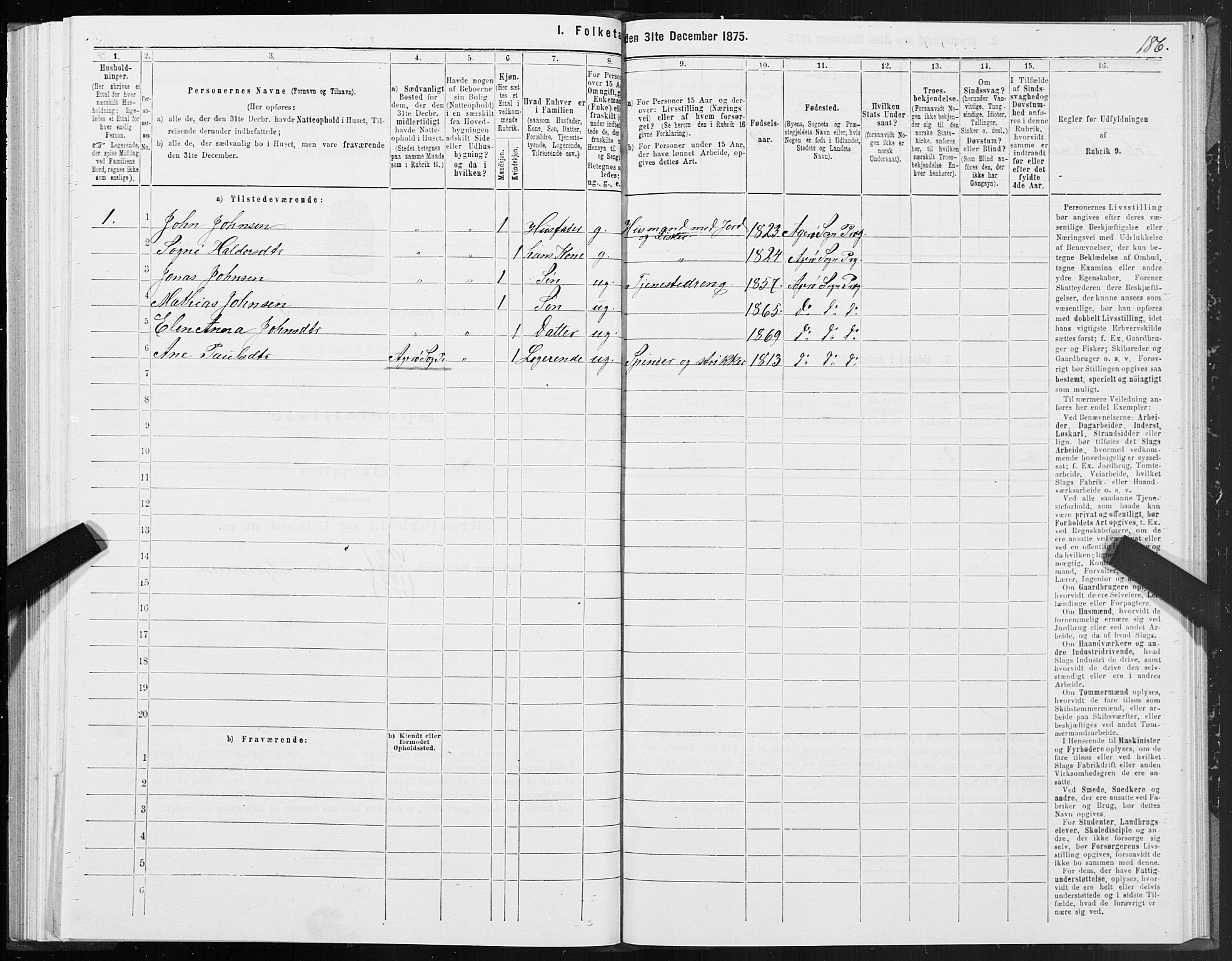 SAT, 1875 census for 1545P Aukra, 1875, p. 1186