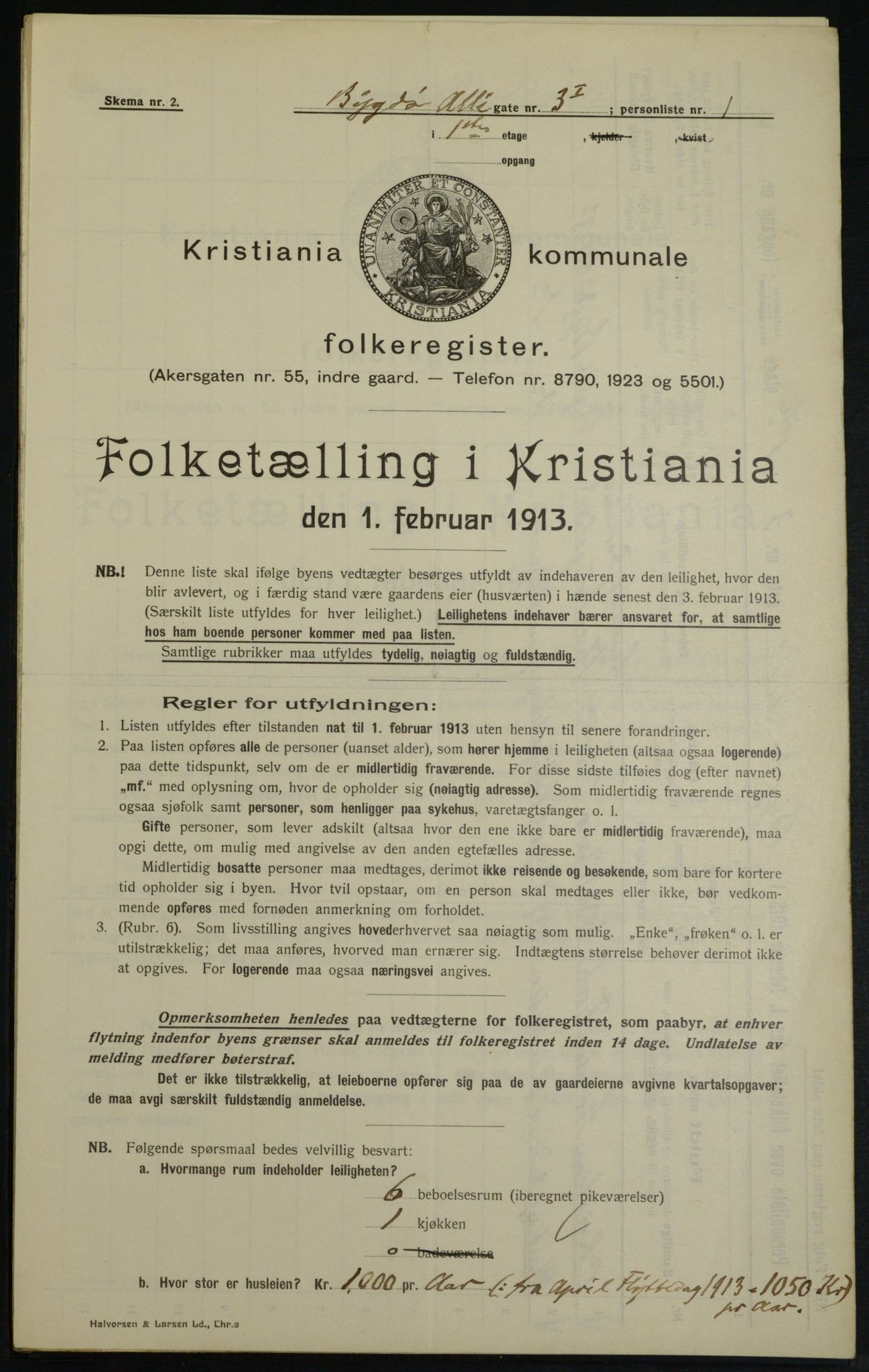 OBA, Municipal Census 1913 for Kristiania, 1913, p. 10204