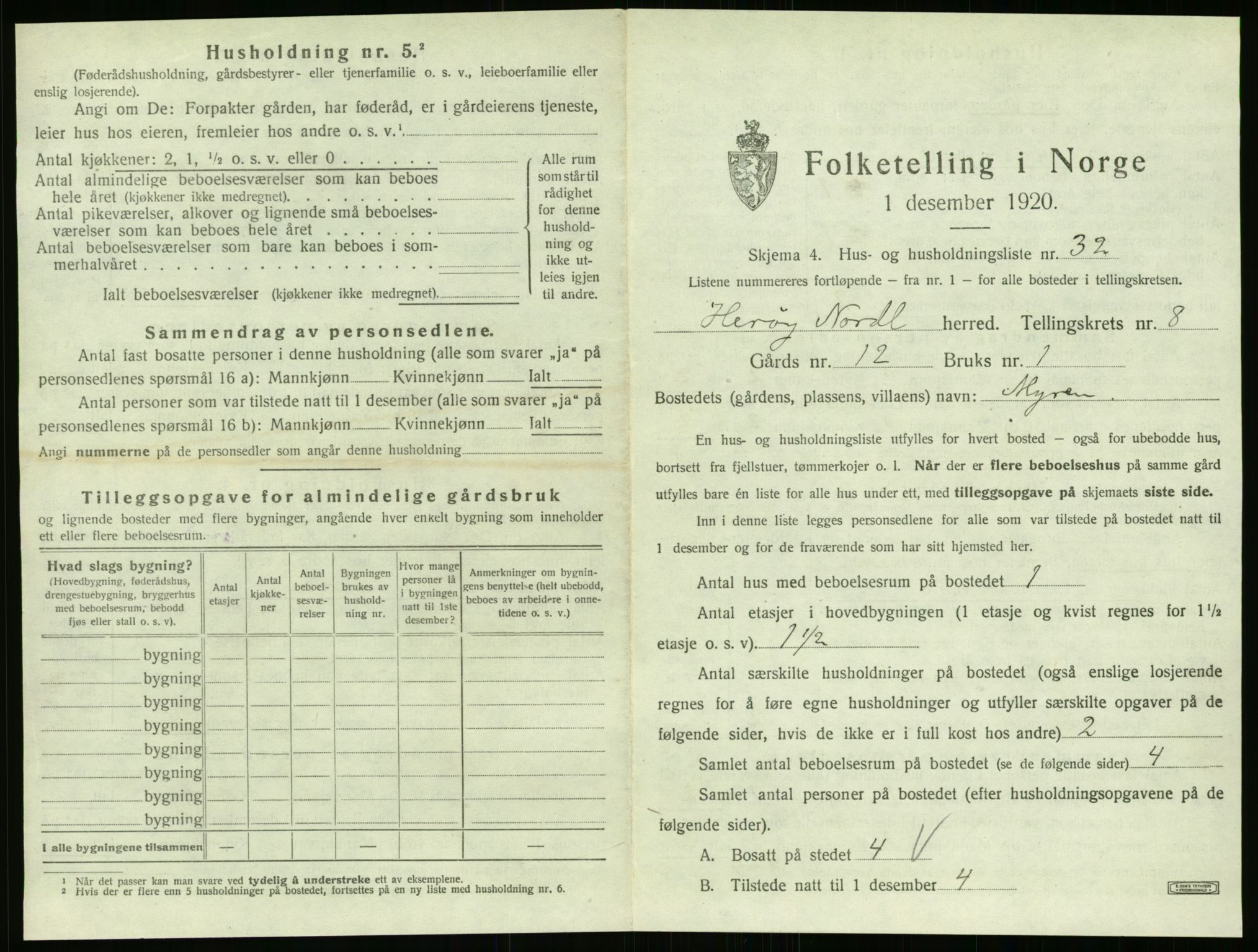 SAT, 1920 census for Herøy, 1920, p. 812