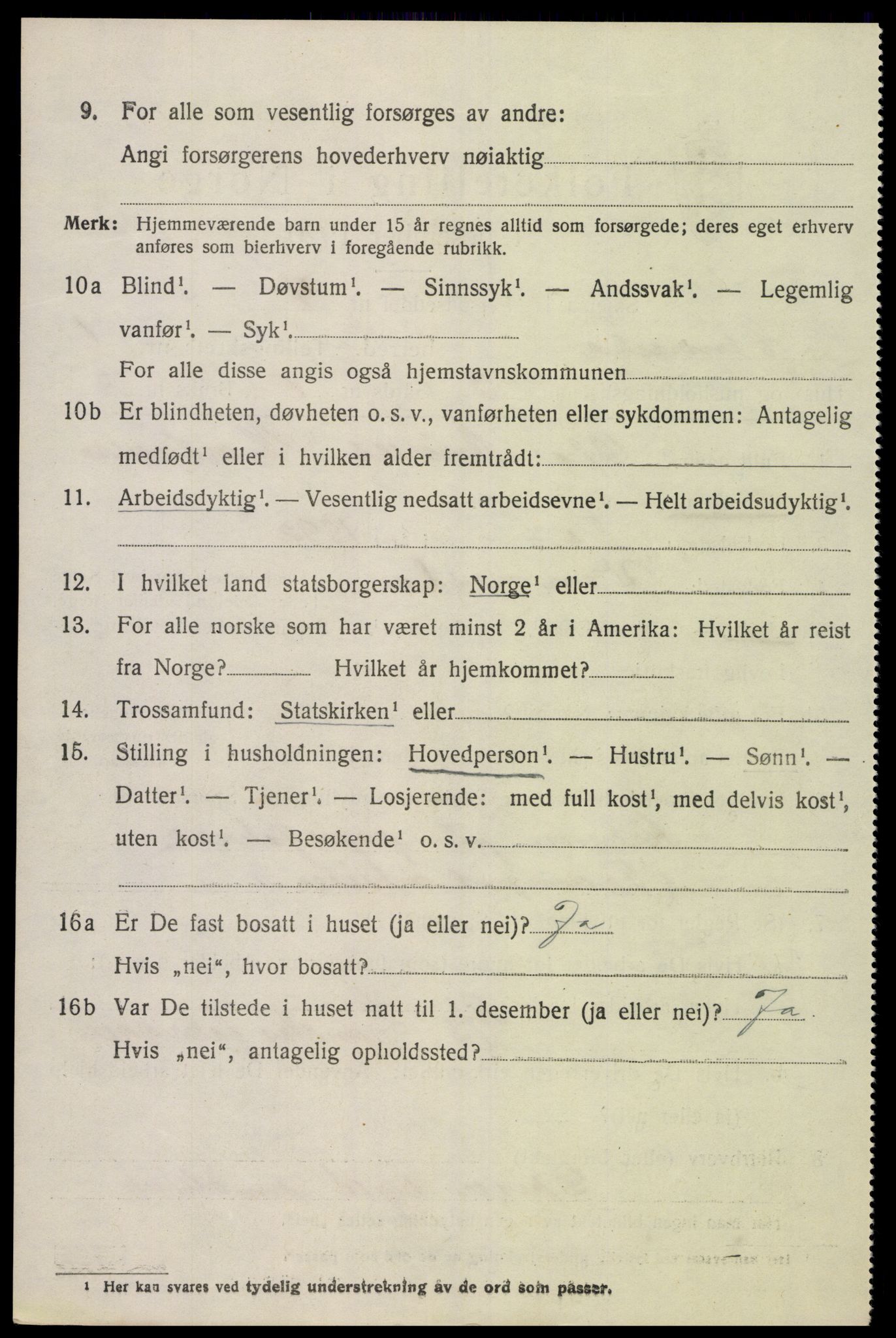 SAK, 1920 census for Vennesla, 1920, p. 963