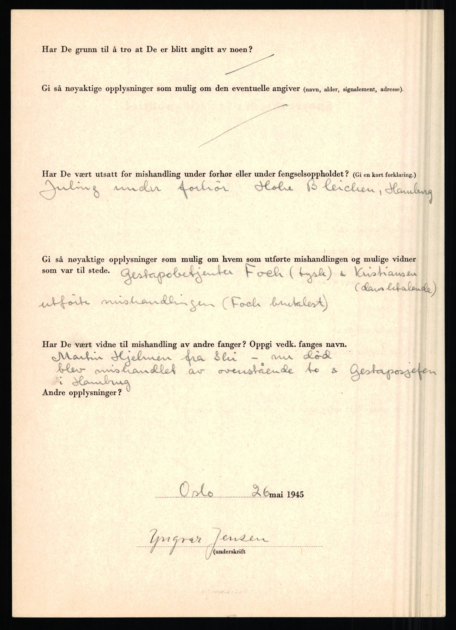 Rikspolitisjefen, AV/RA-S-1560/L/L0008: Jaffe, Bernhard - Karset, Helge Hafsahl, 1940-1945, p. 372