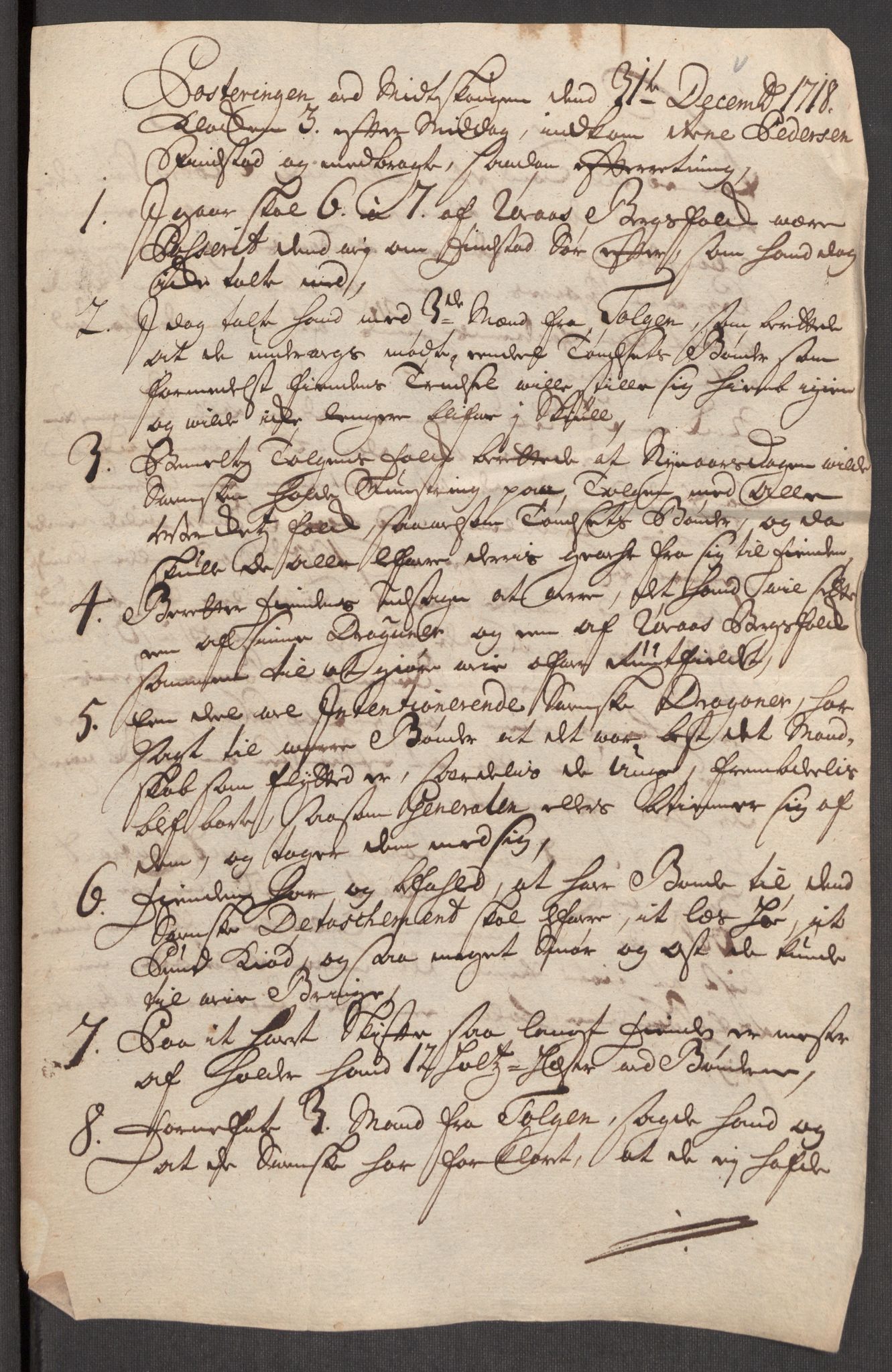 Kommanderende general (KG I) med Det norske krigsdirektorium, AV/RA-EA-5419/E/Eb/L0012: Kunnskap om fienden, kronologisk ordnet, 1718-1719, p. 487