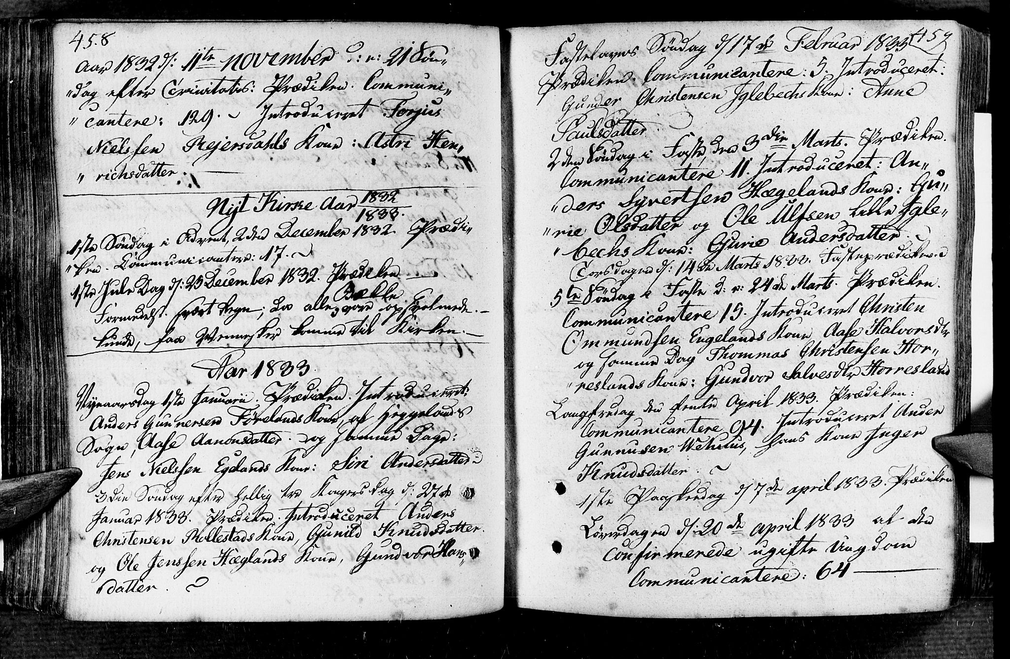 Vennesla sokneprestkontor, AV/SAK-1111-0045/Fa/Fac/L0002: Parish register (official) no. A 2, 1785-1834, p. 458-459