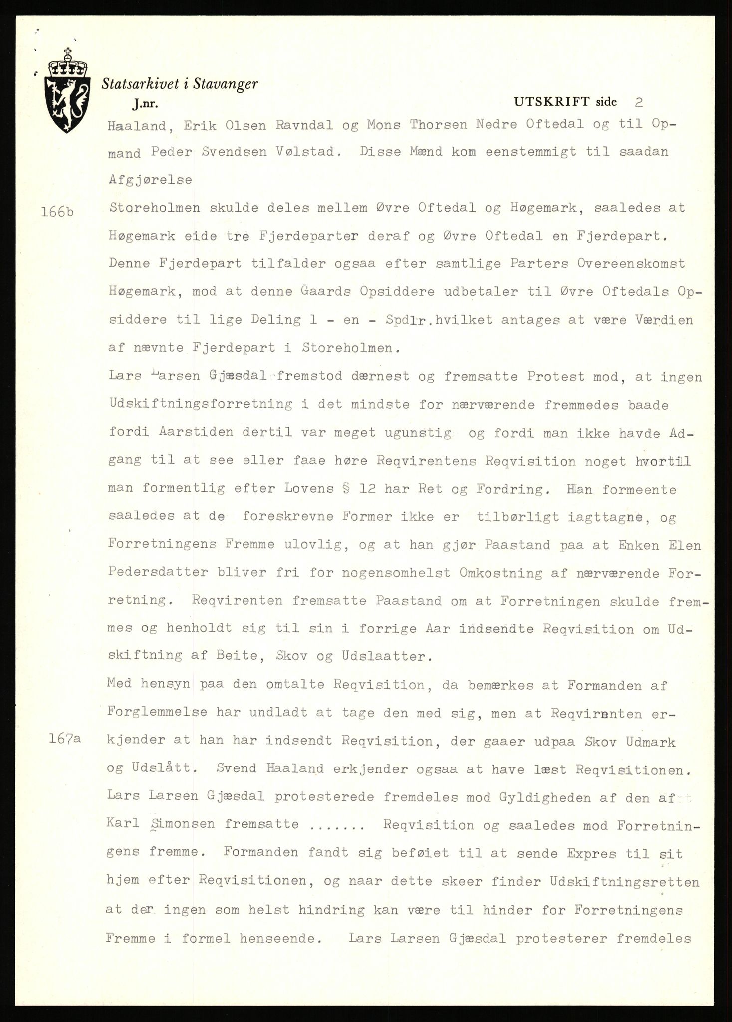 Statsarkivet i Stavanger, SAST/A-101971/03/Y/Yj/L0032: Avskrifter sortert etter gårdsnavn: Hauge øvre - Hausken, 1750-1930, p. 79