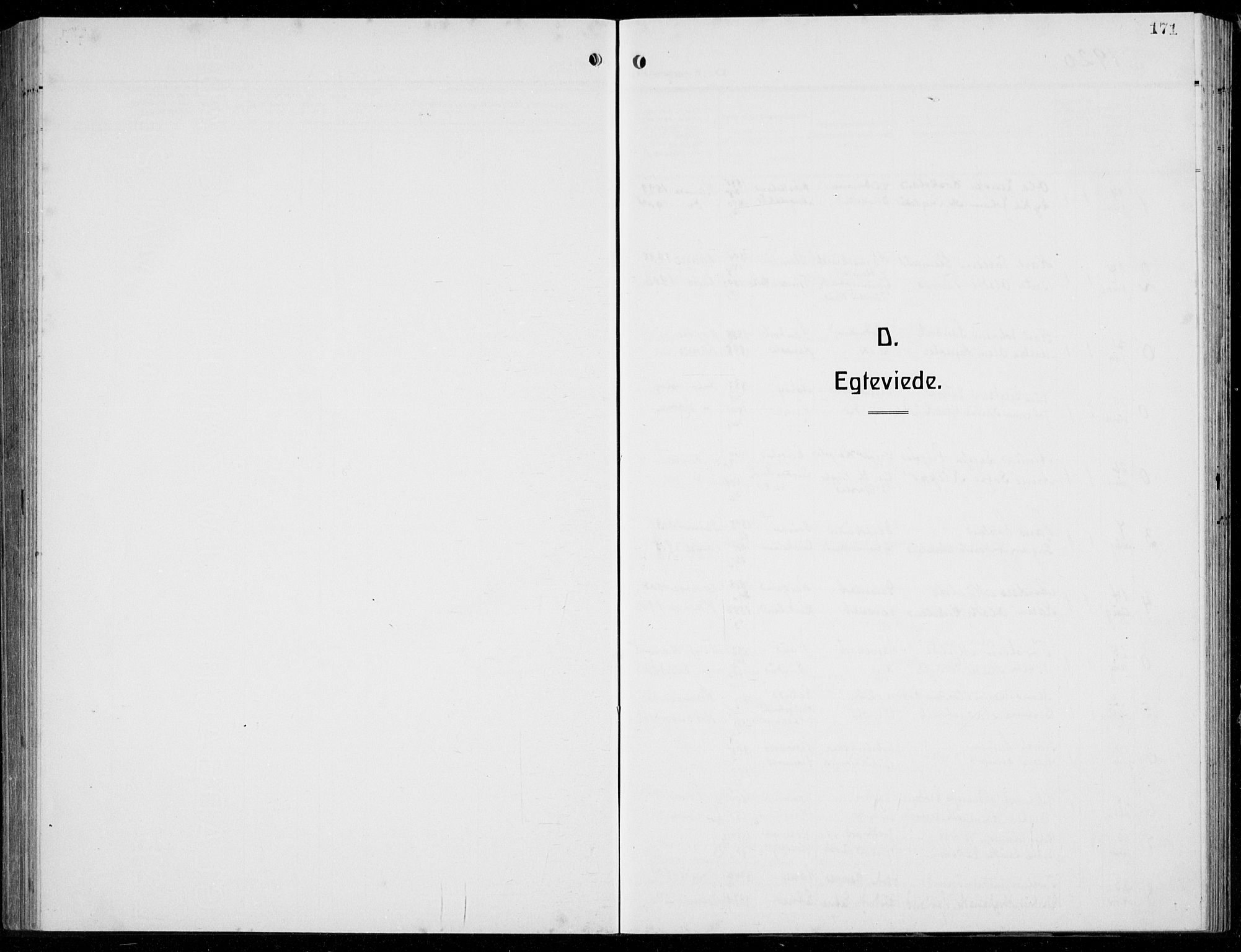 Hamre sokneprestembete, SAB/A-75501/H/Ha/Hab: Parish register (copy) no. B 5, 1920-1940, p. 171