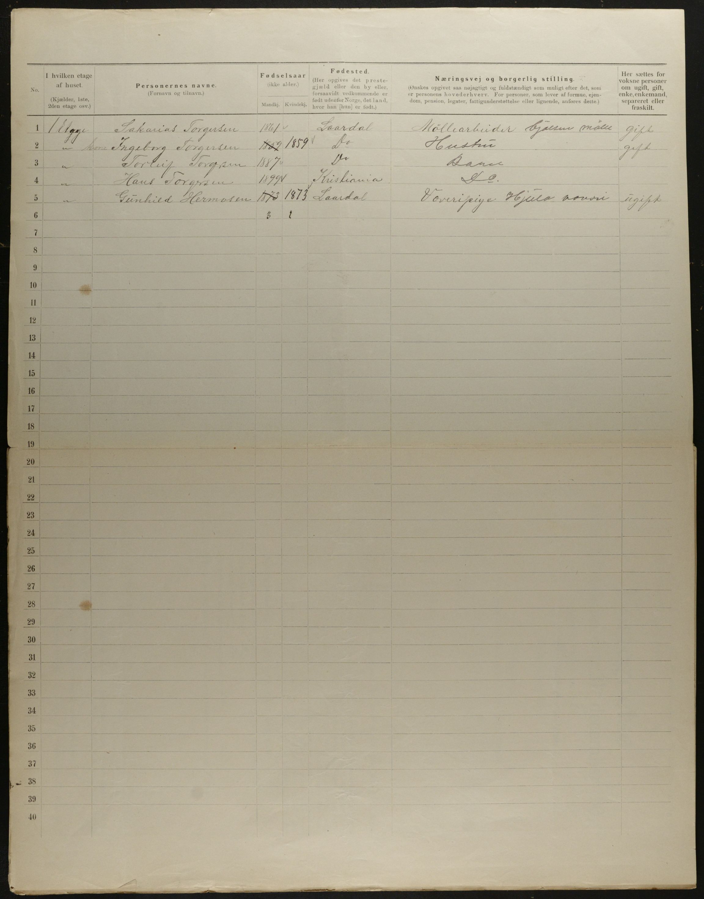 OBA, Municipal Census 1901 for Kristiania, 1901, p. 10092