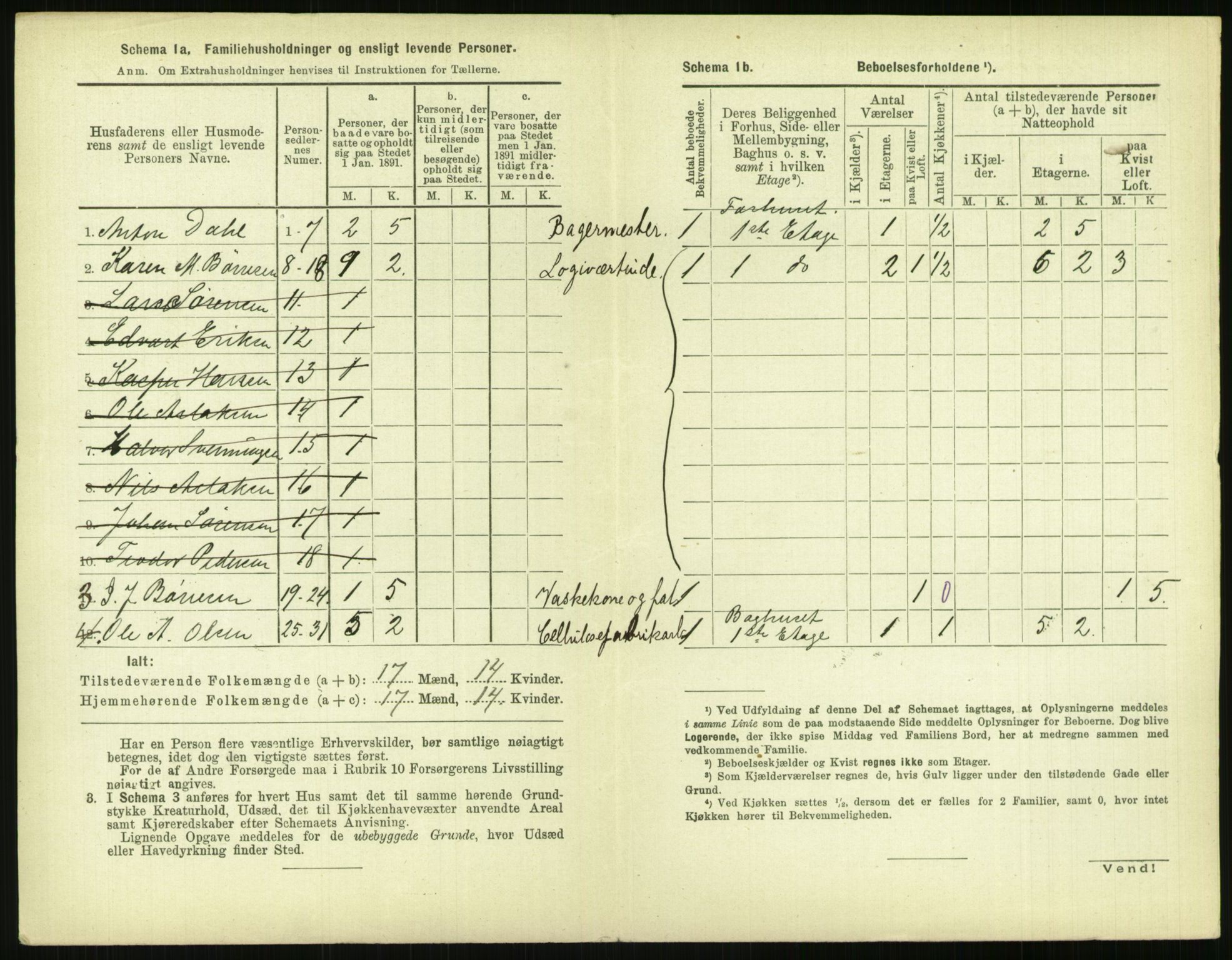 RA, 1891 census for 0806 Skien, 1891, p. 1347