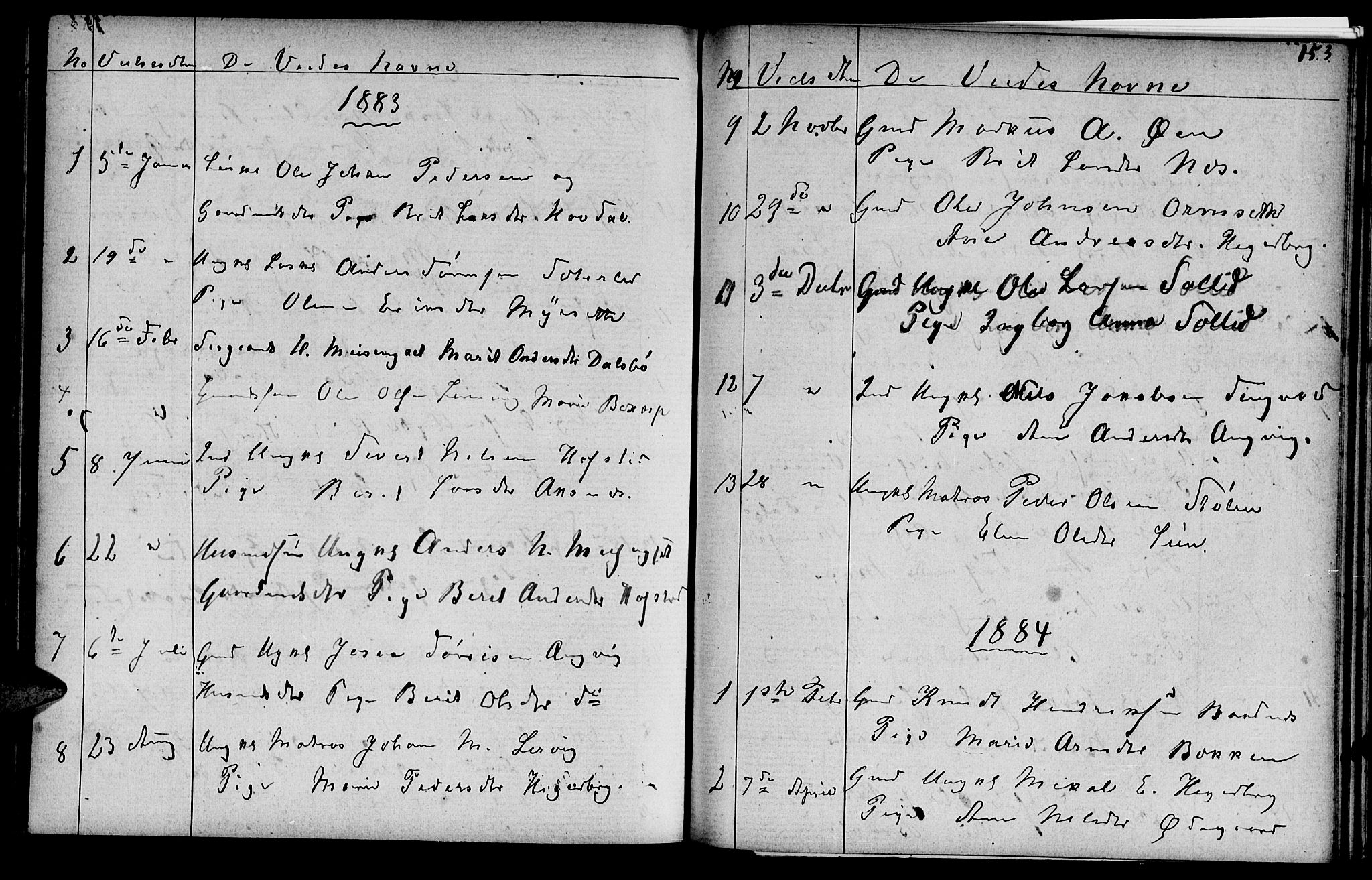 Ministerialprotokoller, klokkerbøker og fødselsregistre - Møre og Romsdal, AV/SAT-A-1454/586/L0991: Parish register (copy) no. 586C02, 1862-1892, p. 153