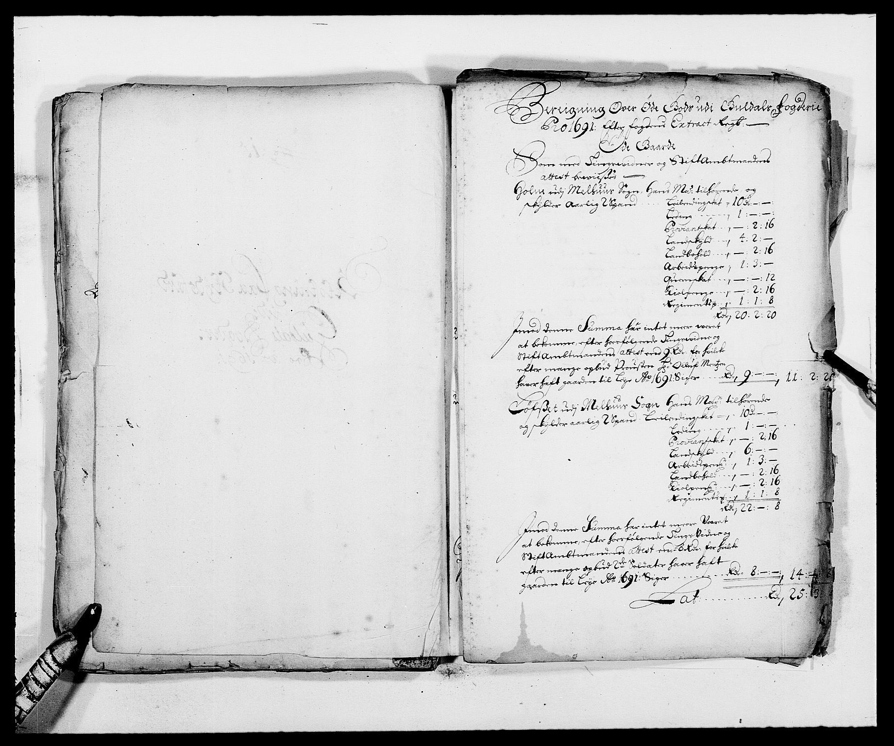 Rentekammeret inntil 1814, Reviderte regnskaper, Fogderegnskap, RA/EA-4092/R59/L3941: Fogderegnskap Gauldal, 1691, p. 267