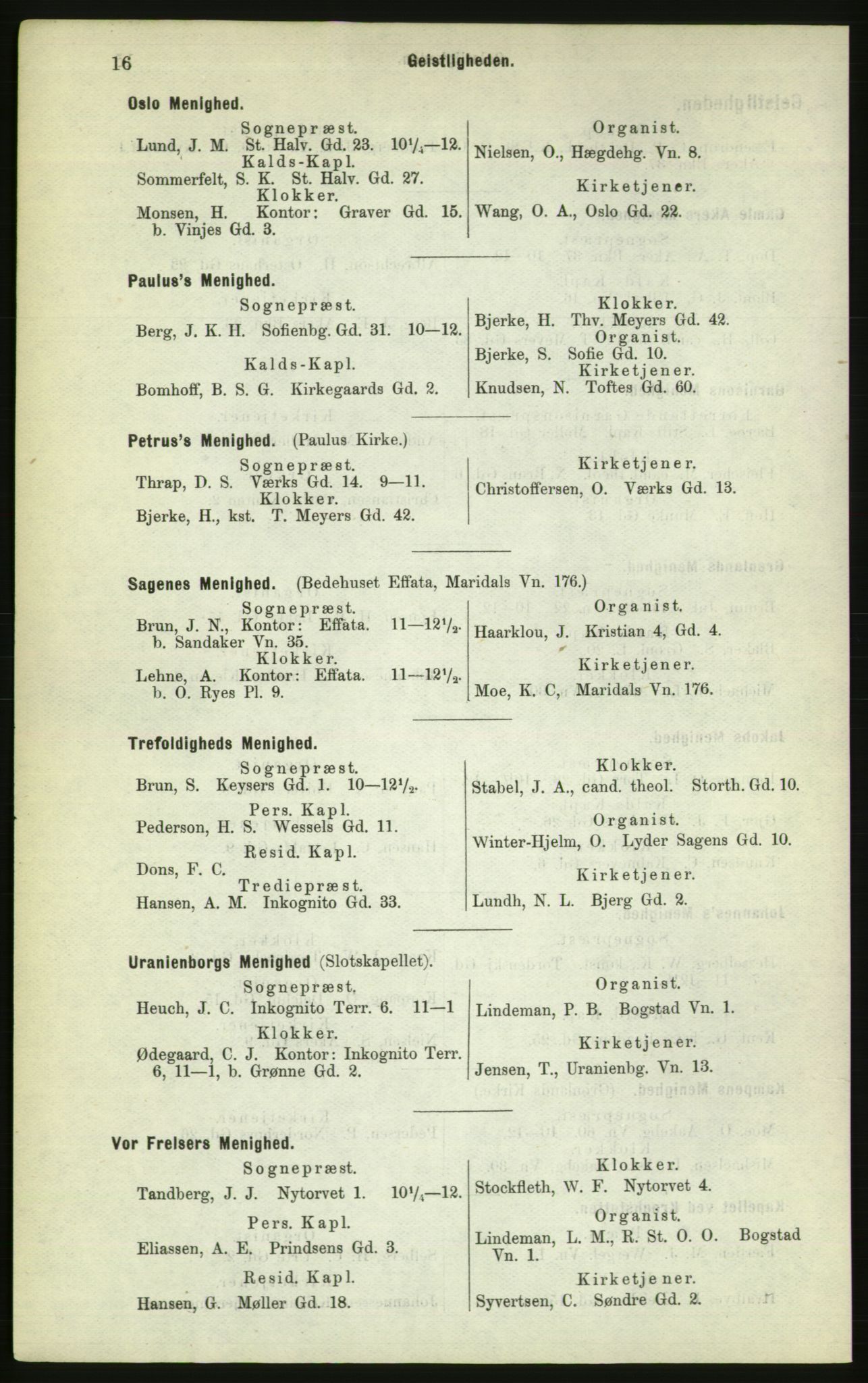 Kristiania/Oslo adressebok, PUBL/-, 1882, p. 16