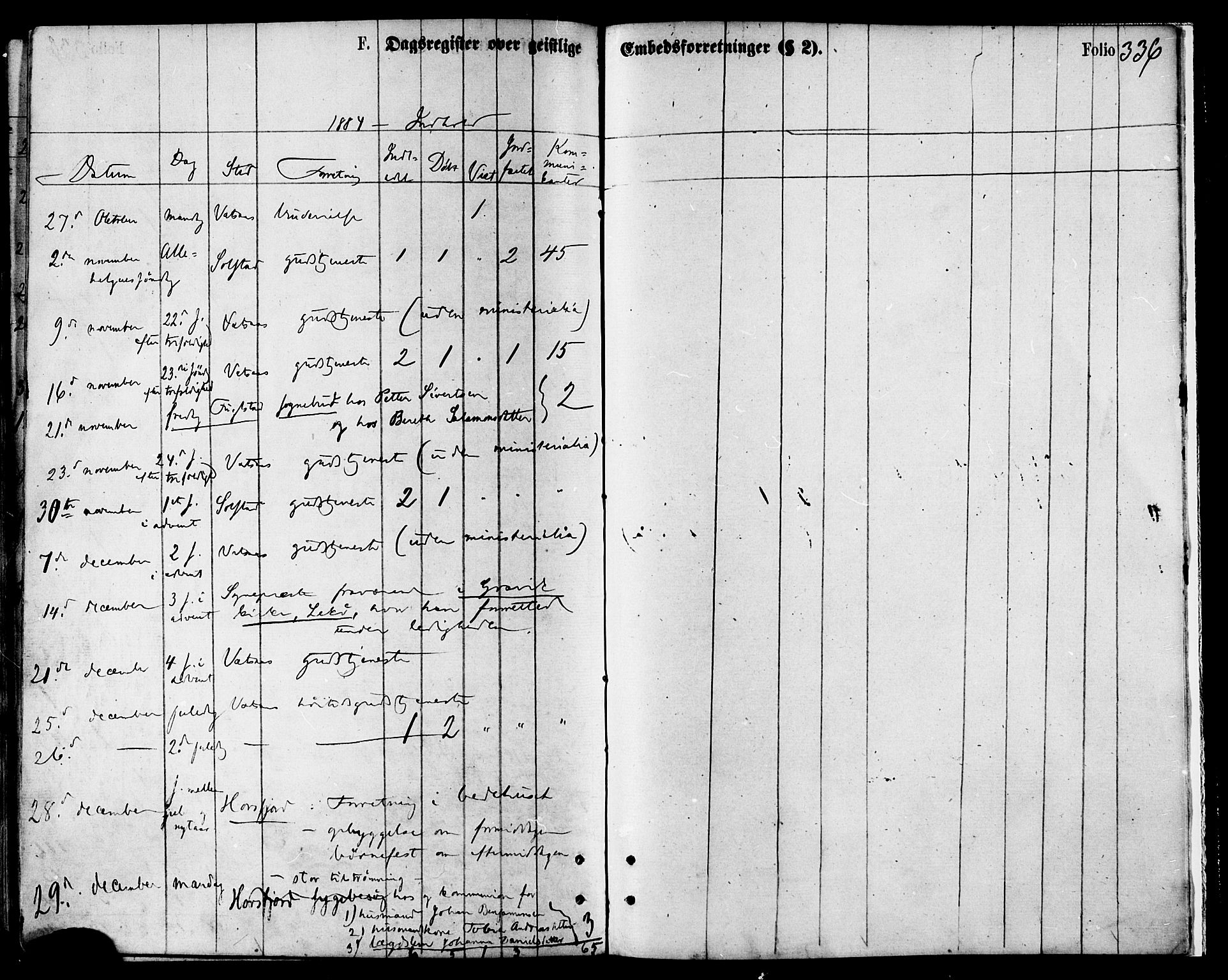 Ministerialprotokoller, klokkerbøker og fødselsregistre - Nordland, AV/SAT-A-1459/810/L0148: Parish register (official) no. 810A09 /1, 1874-1884, p. 336