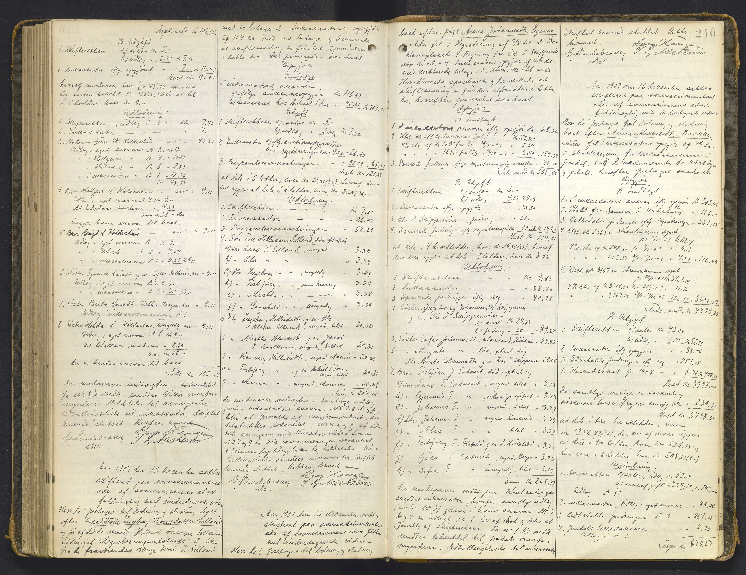 Hardanger og Voss sorenskriveri, AV/SAB-A-2501/4/4C/L0003: Skifteutlodningsprotokoll, 1894-1908, p. 239b-240a