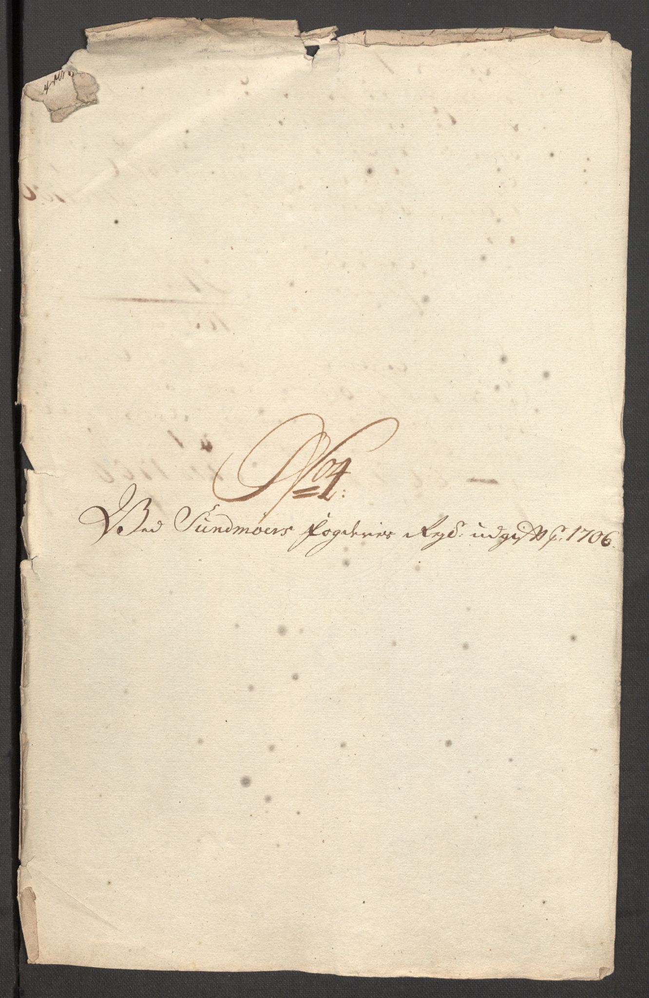 Rentekammeret inntil 1814, Reviderte regnskaper, Fogderegnskap, RA/EA-4092/R54/L3561: Fogderegnskap Sunnmøre, 1706-1707, p. 173