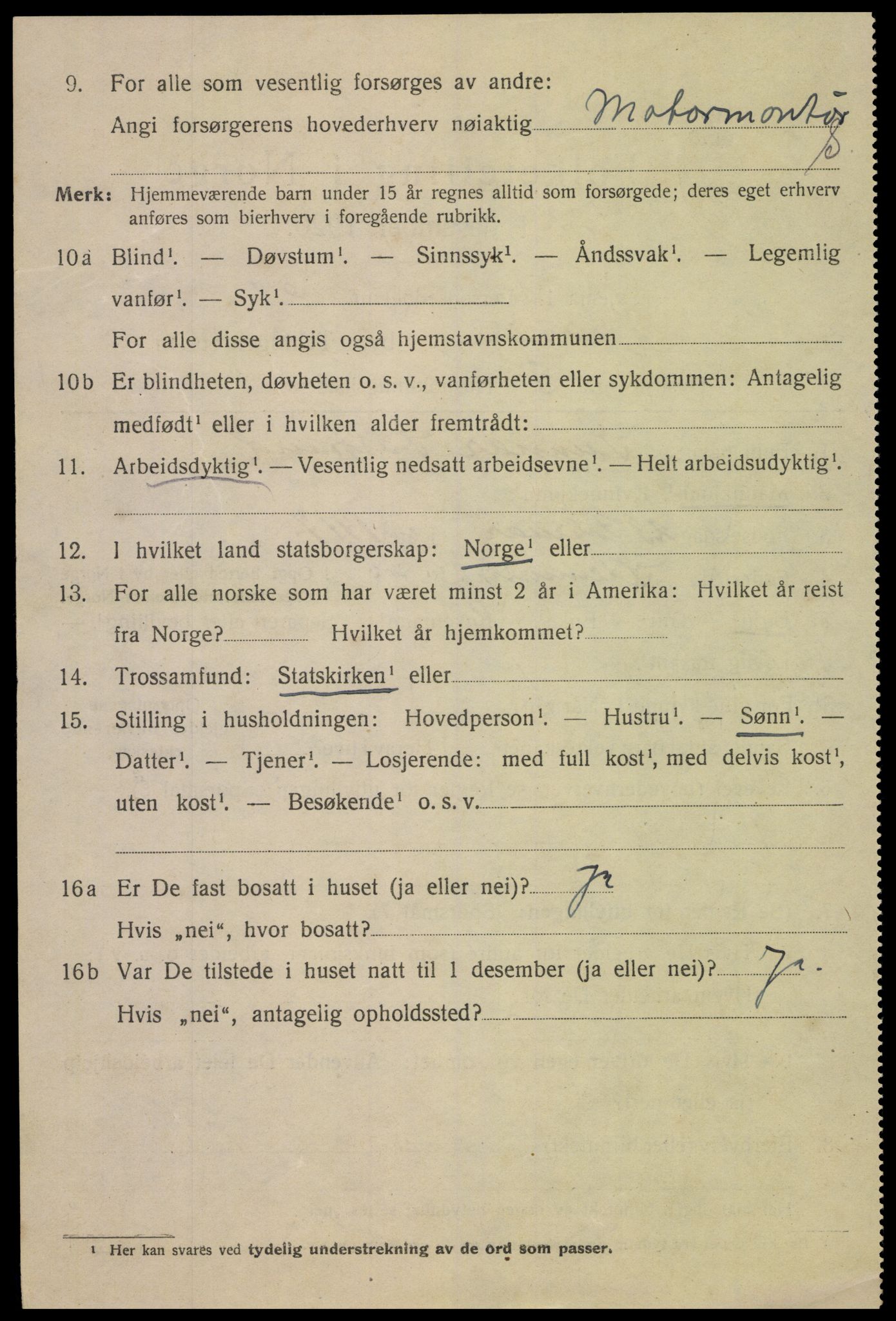 SAK, 1920 census for Mandal, 1920, p. 8246
