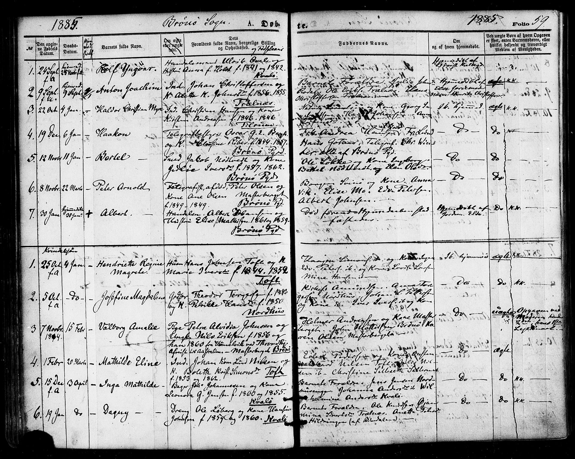 Ministerialprotokoller, klokkerbøker og fødselsregistre - Nordland, SAT/A-1459/813/L0199: Parish register (official) no. 813A09, 1875-1885, p. 59