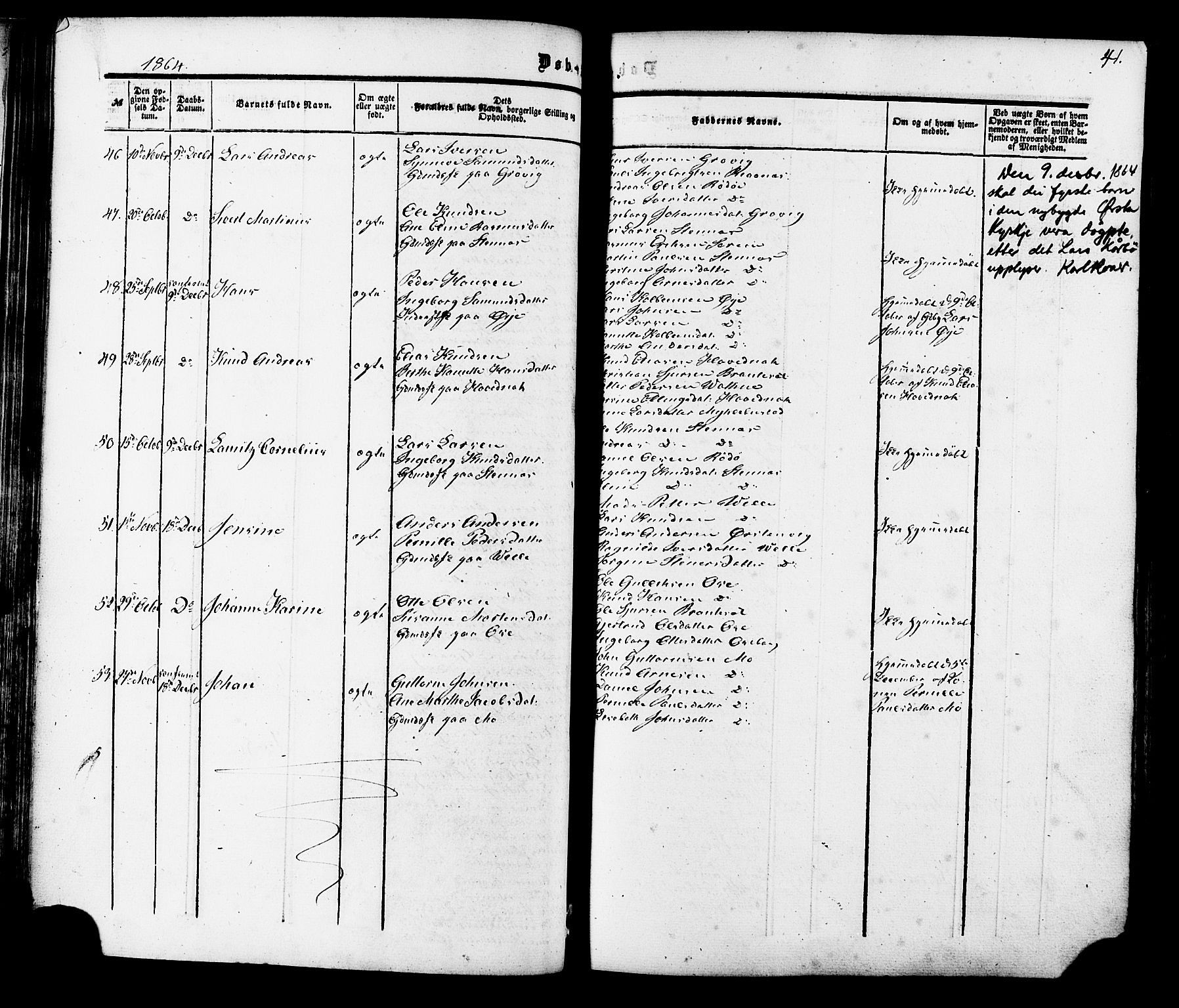 Ministerialprotokoller, klokkerbøker og fødselsregistre - Møre og Romsdal, AV/SAT-A-1454/513/L0175: Parish register (official) no. 513A02, 1856-1877, p. 41