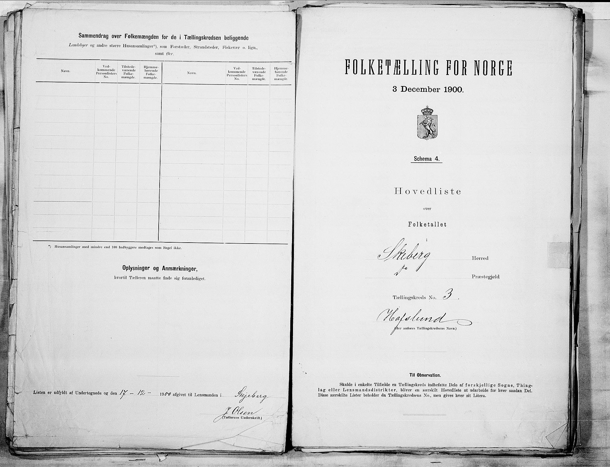 SAO, 1900 census for Skjeberg, 1900, p. 8