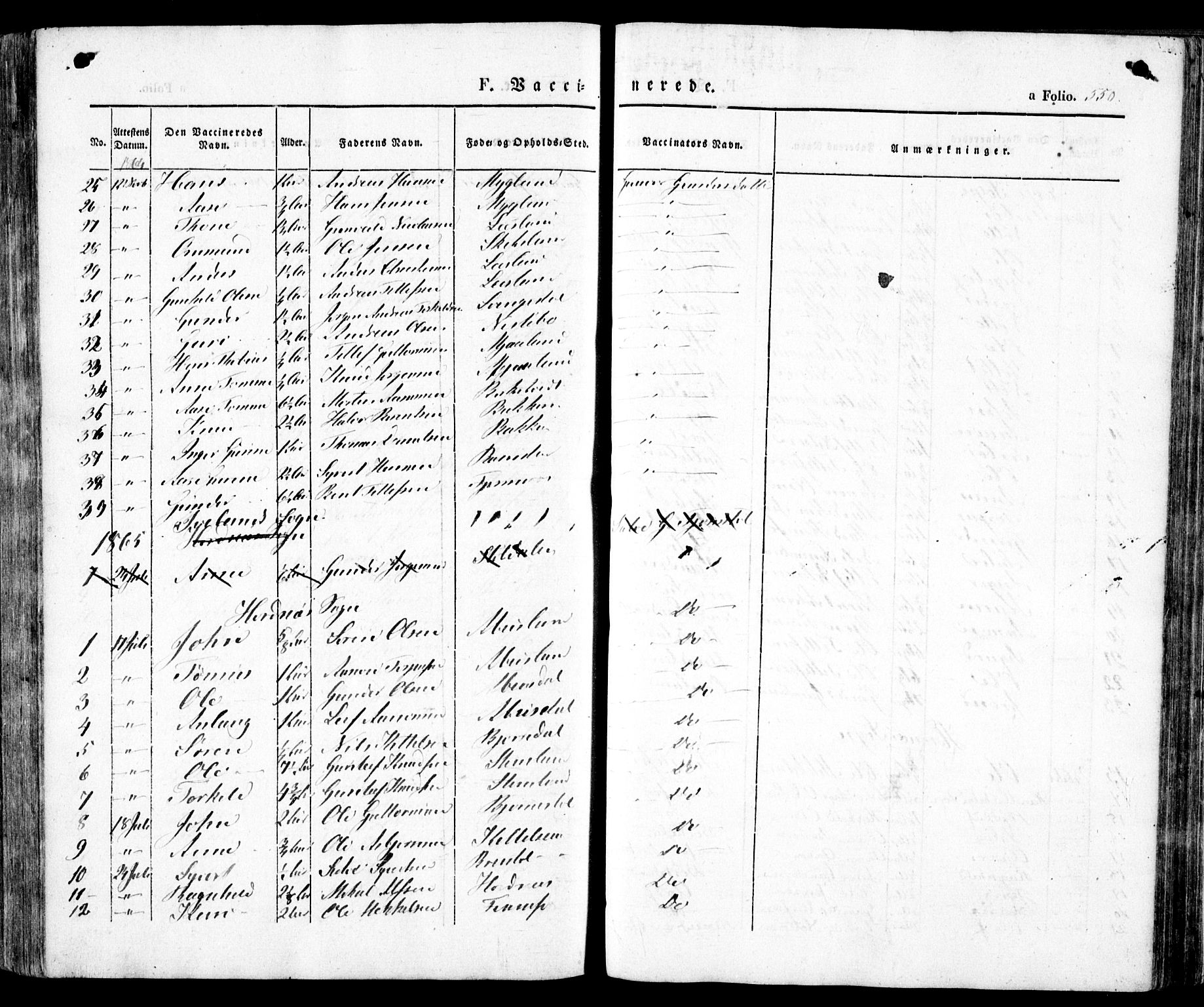 Evje sokneprestkontor, AV/SAK-1111-0008/F/Fa/Faa/L0005: Parish register (official) no. A 5, 1843-1865, p. 550