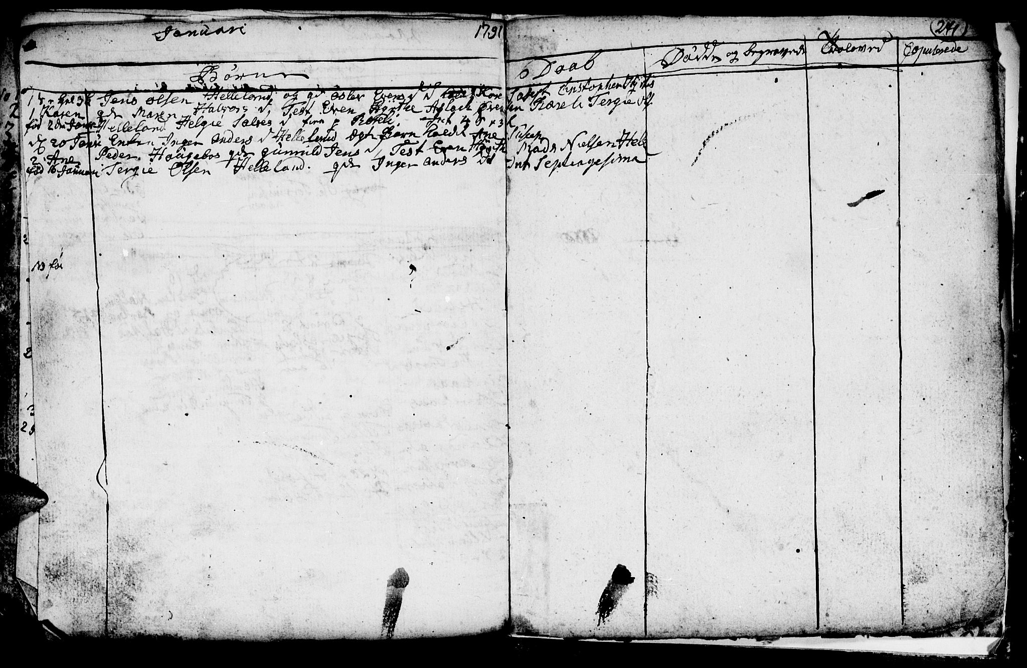 Hommedal sokneprestkontor, AV/SAK-1111-0023/F/Fb/Fbb/L0001: Parish register (copy) no. B 1, 1753-1791, p. 241