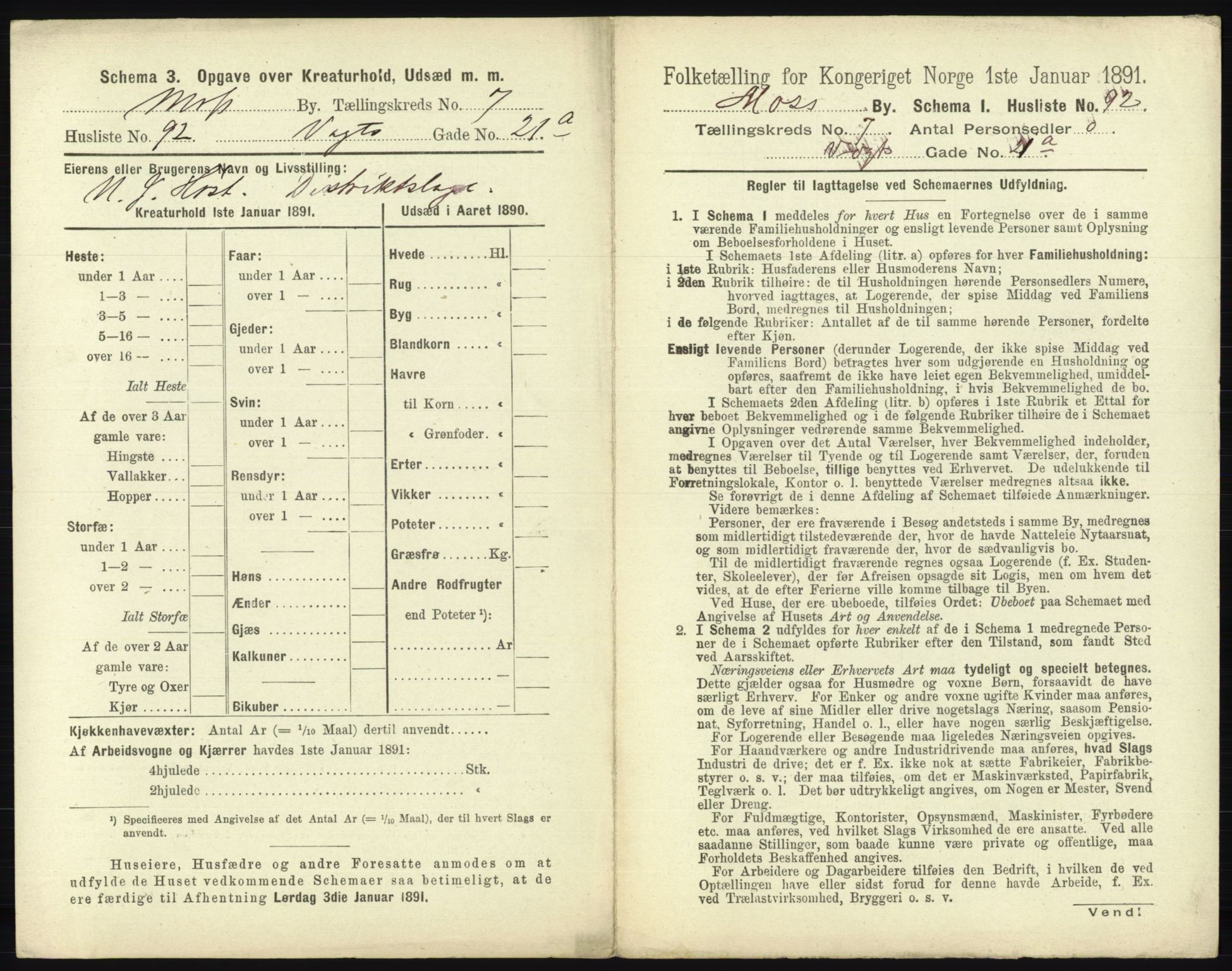 RA, 1891 census for 0104 Moss, 1891, p. 576