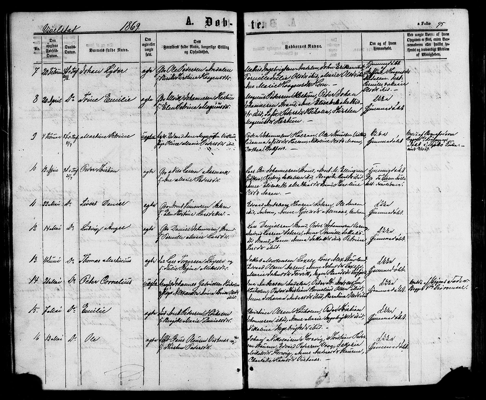 Ministerialprotokoller, klokkerbøker og fødselsregistre - Nordland, SAT/A-1459/817/L0262: Parish register (official) no. 817A03 /2, 1867-1877, p. 95