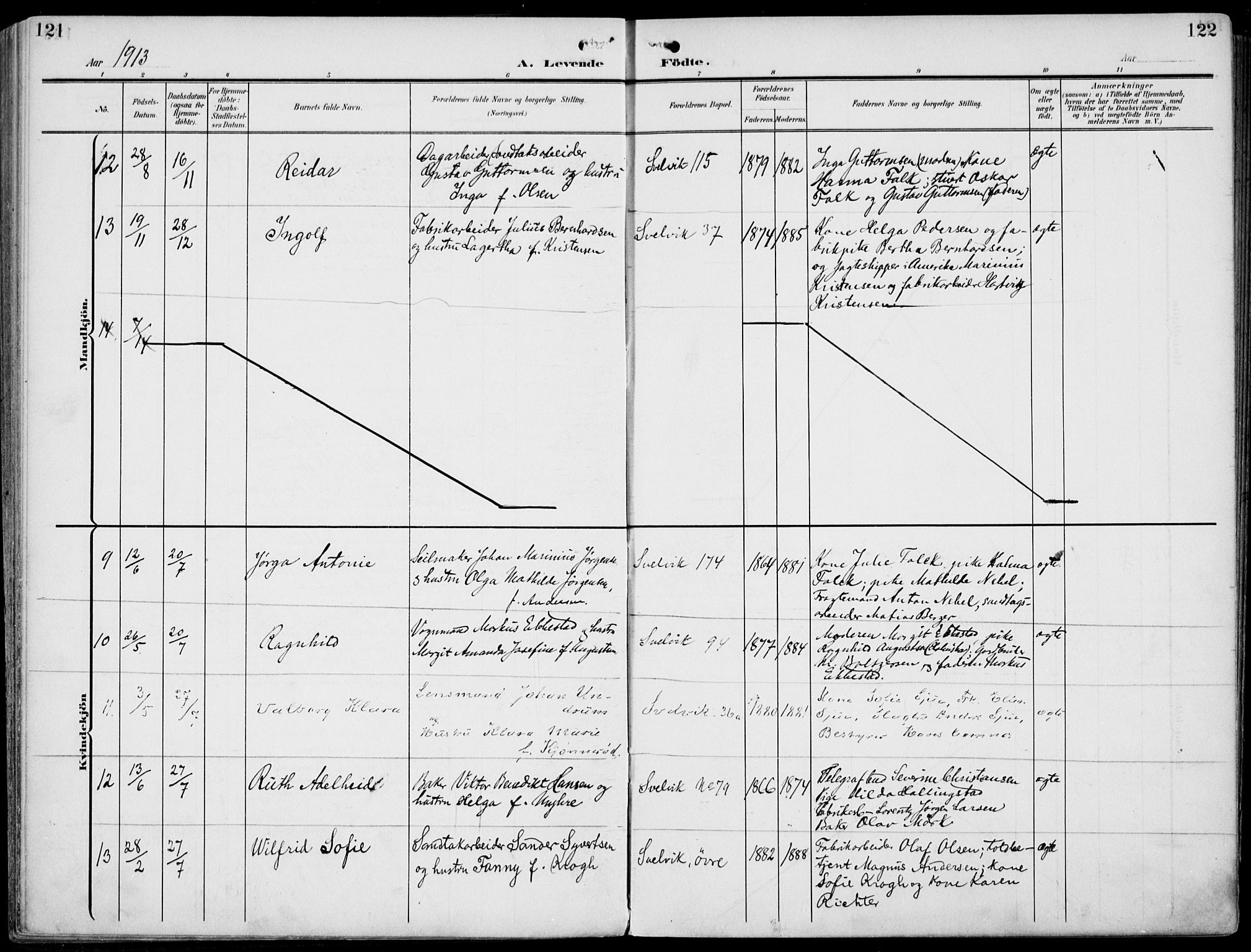 Strømm kirkebøker, AV/SAKO-A-322/F/Fb/L0002: Parish register (official) no. II 2, 1900-1919, p. 121-122