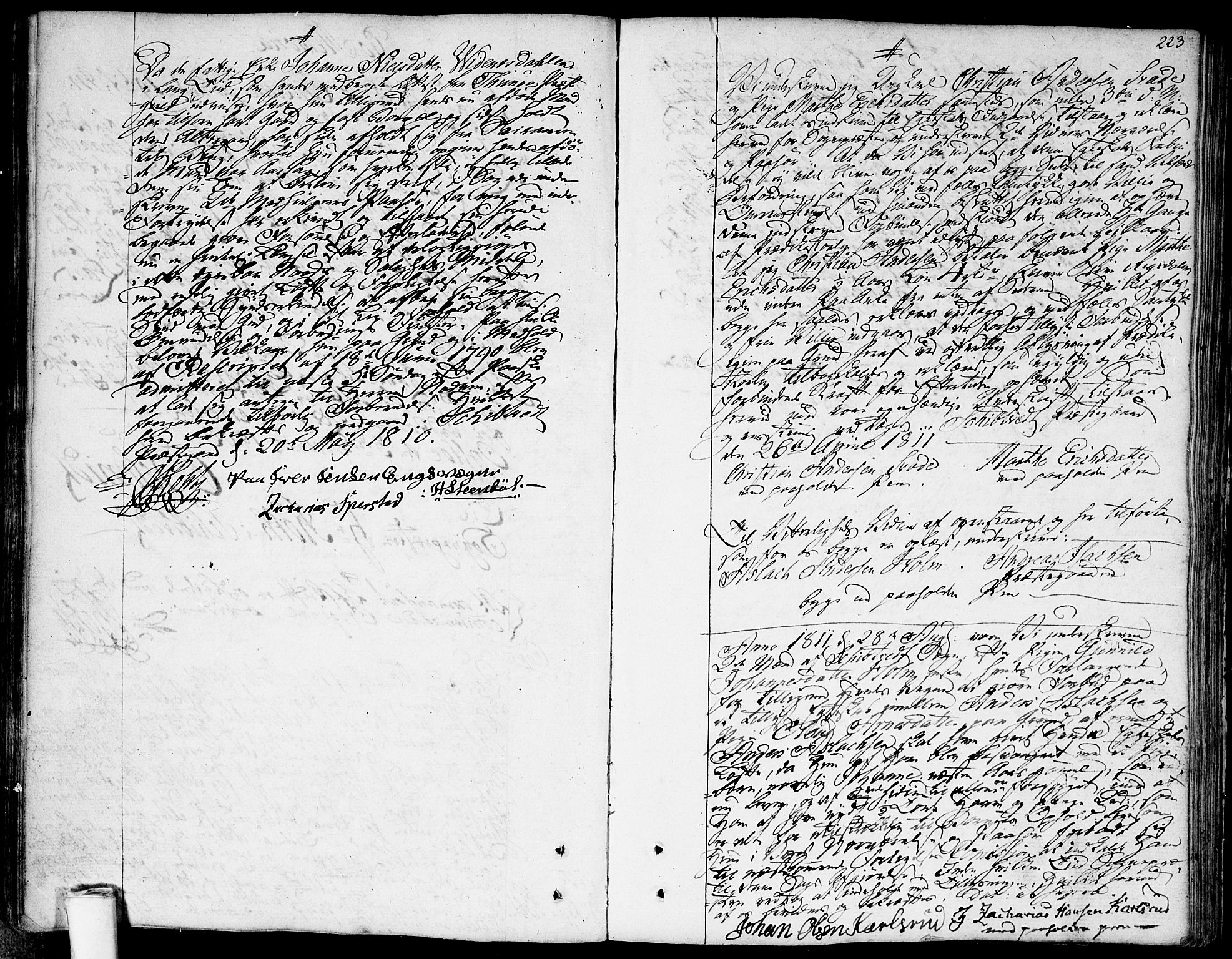 Skiptvet prestekontor Kirkebøker, SAO/A-20009/F/Fa/L0004: Parish register (official) no. 4, 1794-1814, p. 223