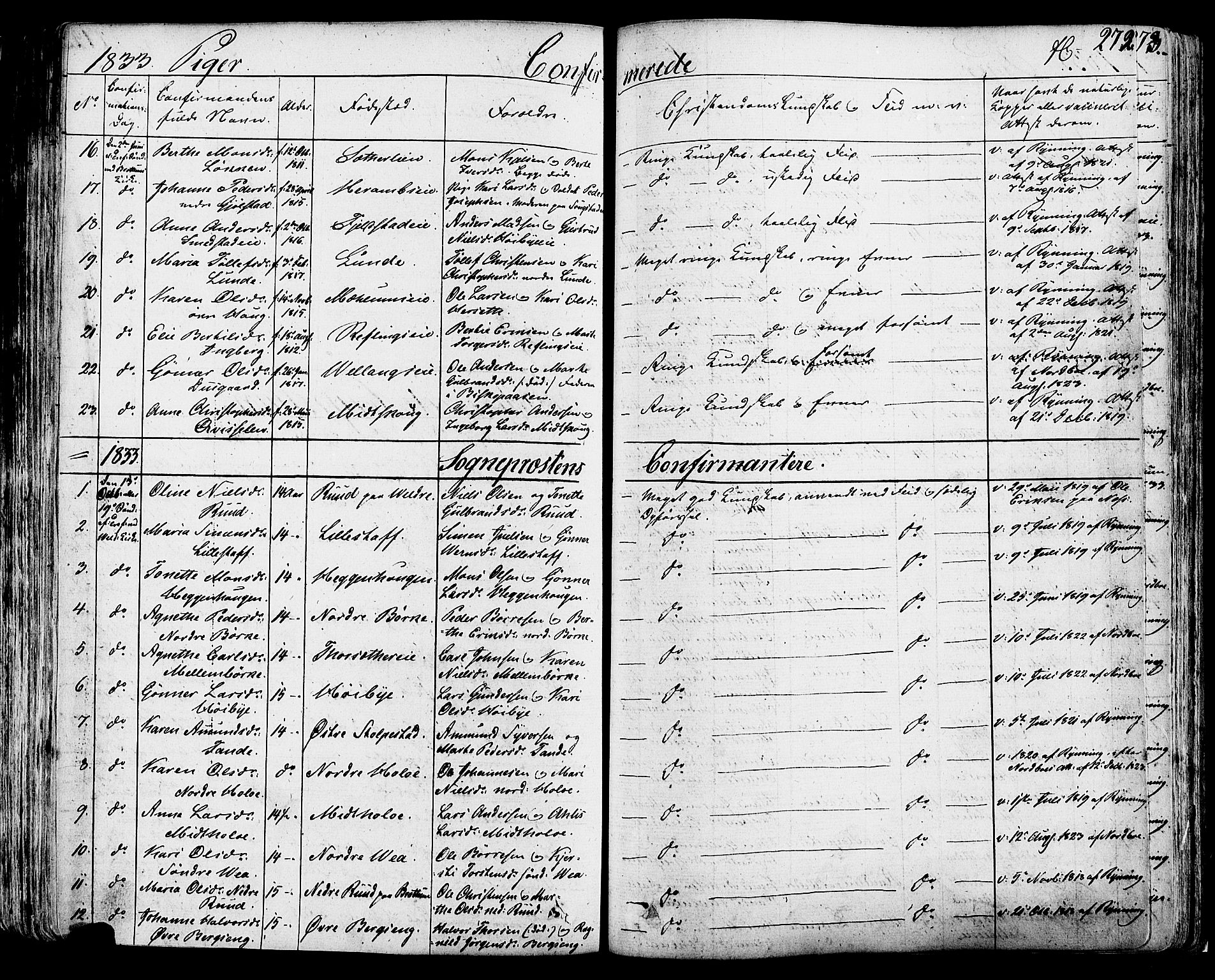 Ringsaker prestekontor, AV/SAH-PREST-014/K/Ka/L0007: Parish register (official) no. 7A, 1826-1837, p. 272