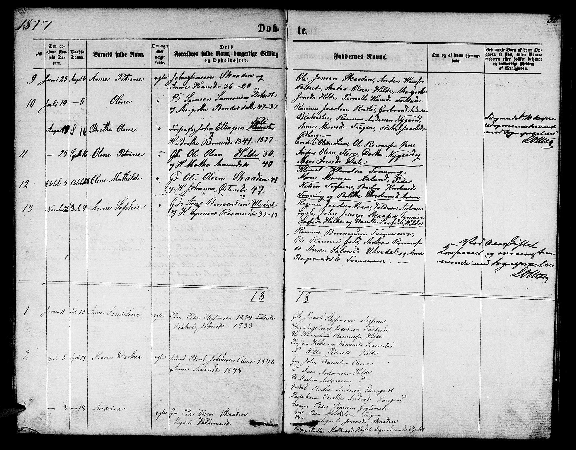 Innvik sokneprestembete, AV/SAB-A-80501: Parish register (copy) no. A 2, 1864-1885, p. 50