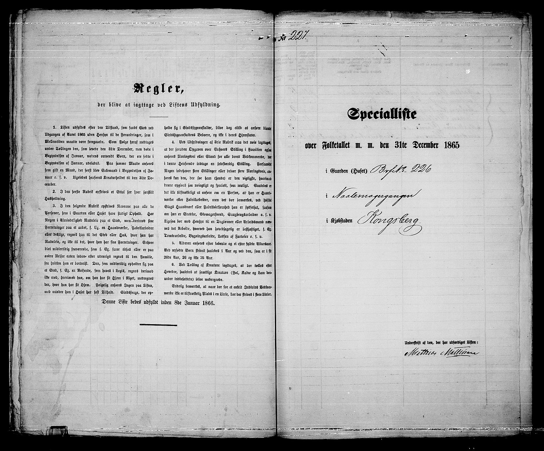 RA, 1865 census for Kongsberg/Kongsberg, 1865, p. 466