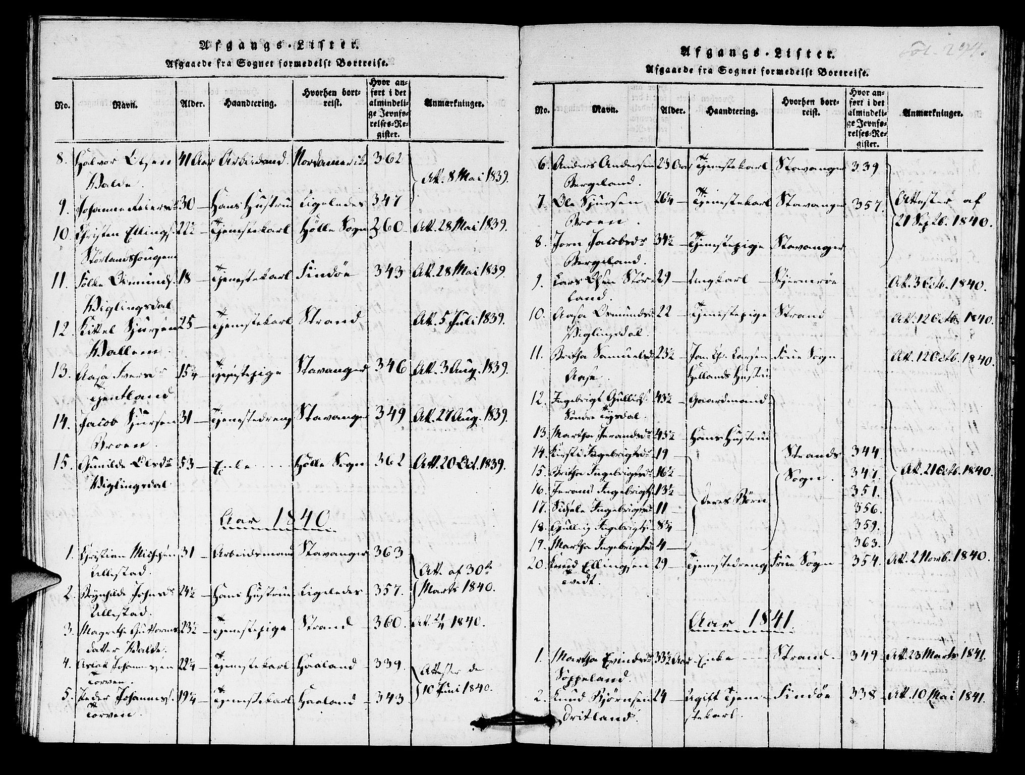 Hjelmeland sokneprestkontor, AV/SAST-A-101843/01/IV/L0005: Parish register (official) no. A 5, 1816-1841, p. 294