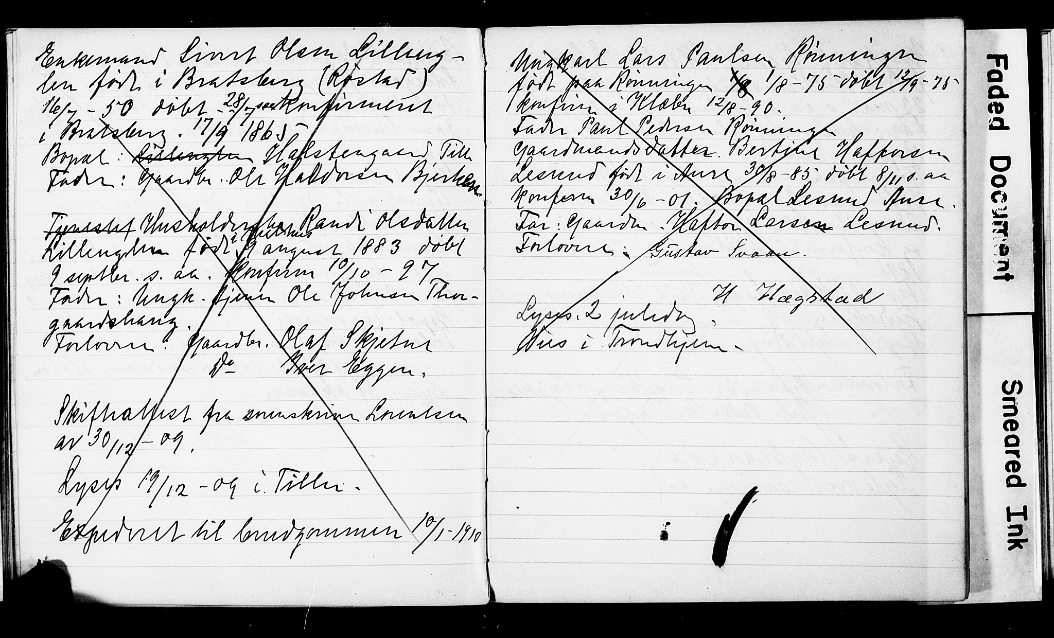 Ministerialprotokoller, klokkerbøker og fødselsregistre - Sør-Trøndelag, SAT/A-1456/618/L0446: Banns register no. 618A09, 1899-1916