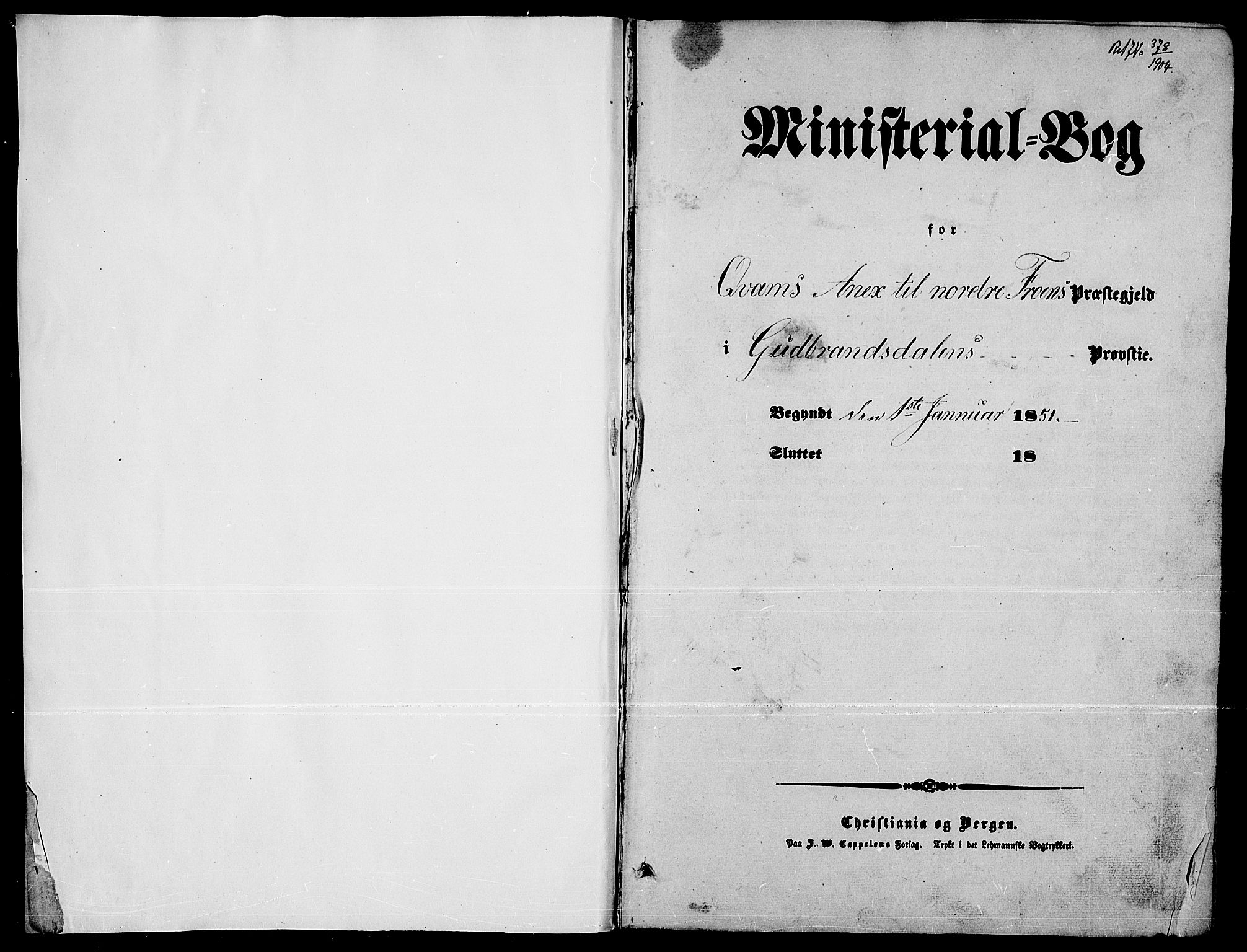 Nord-Fron prestekontor, SAH/PREST-080/H/Ha/Hab/L0003: Parish register (copy) no. 3, 1851-1886