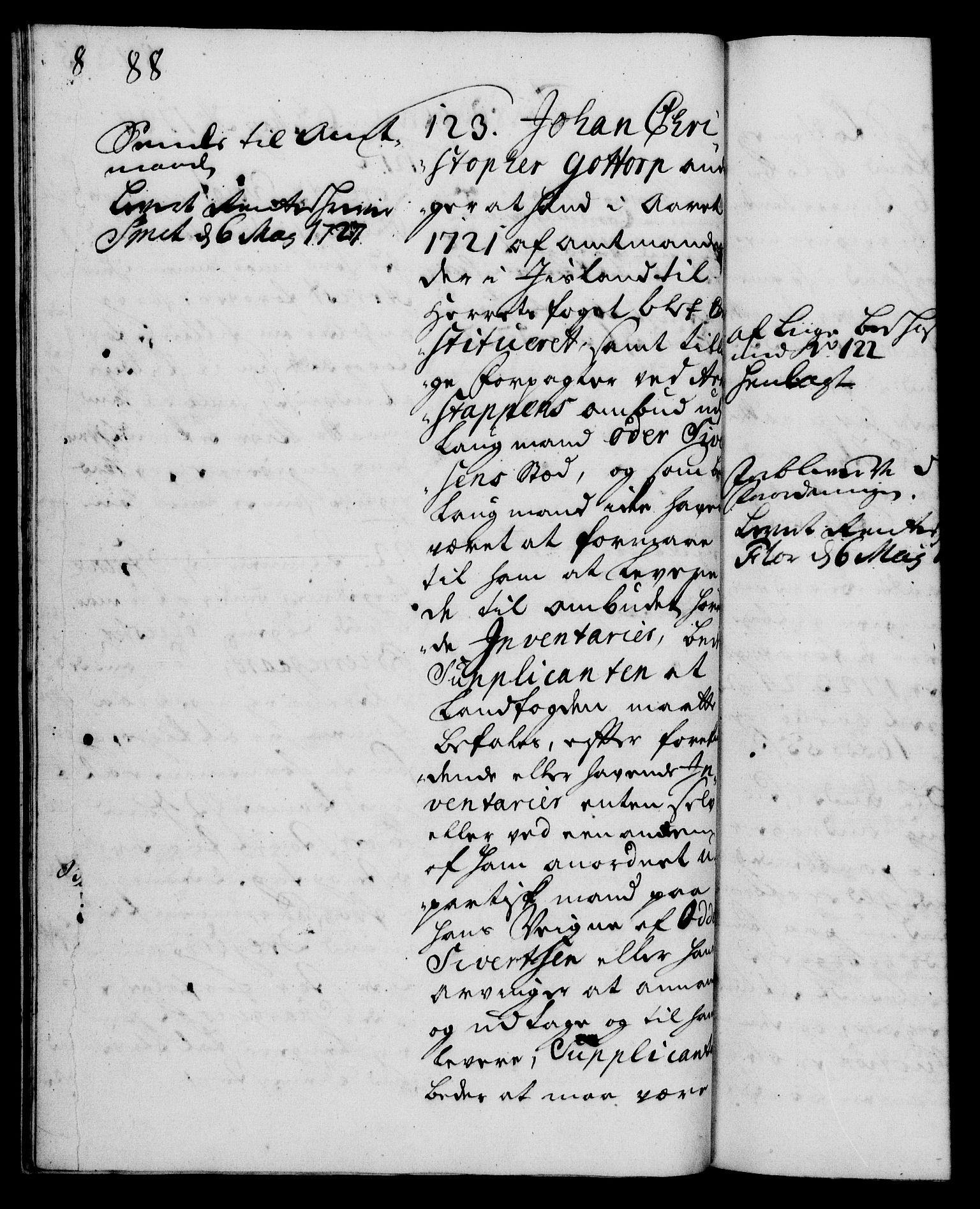 Rentekammeret, Kammerkanselliet, RA/EA-3111/G/Gh/Gha/L0009: Norsk ekstraktmemorialprotokoll (merket RK 53.54), 1726-1728, p. 88